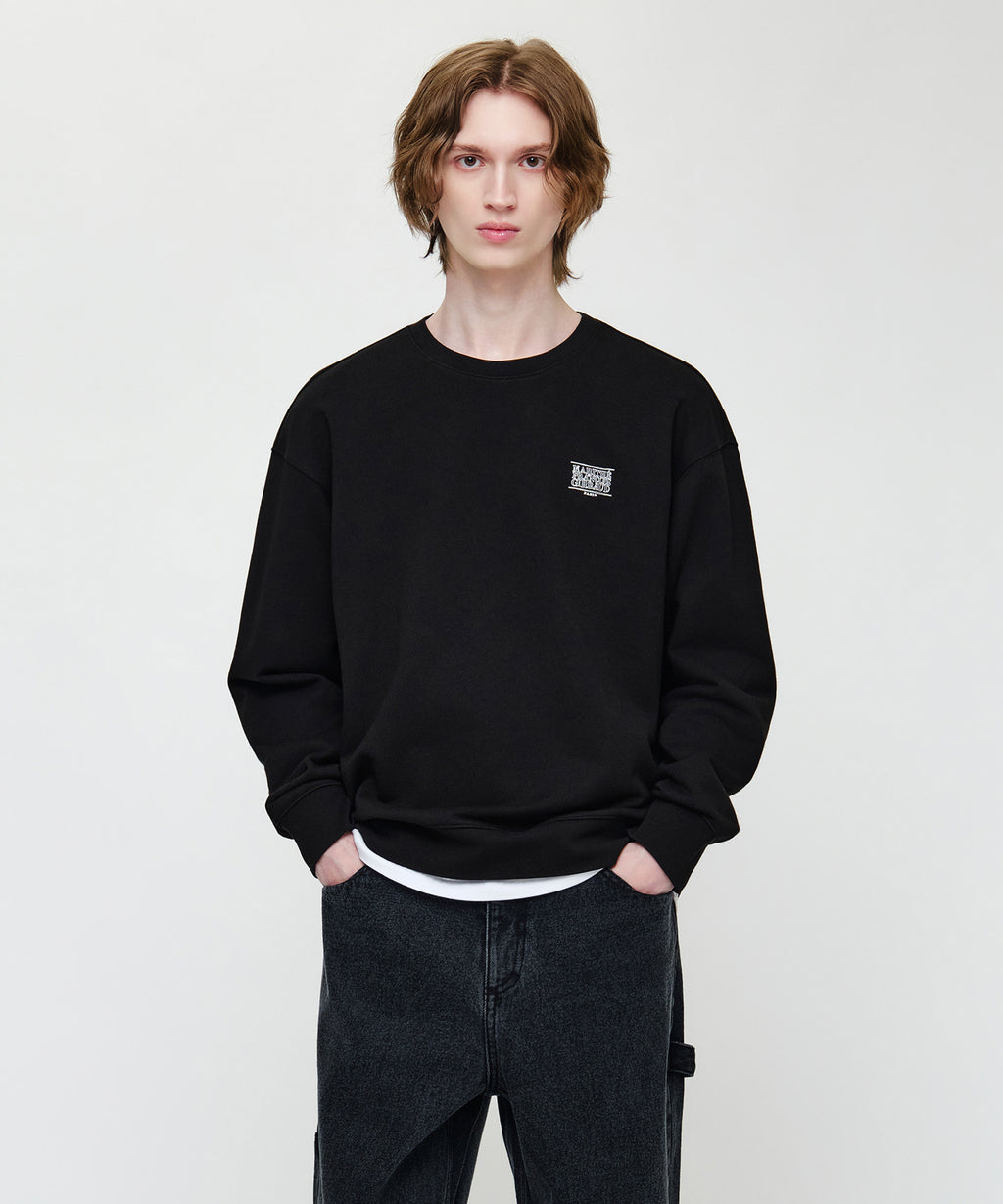 Marithe & Francois Girbaud - Doodle Classic Logo Oversized Sweatshirt (Black) product image 2 | TRAB K-Fashion Australia