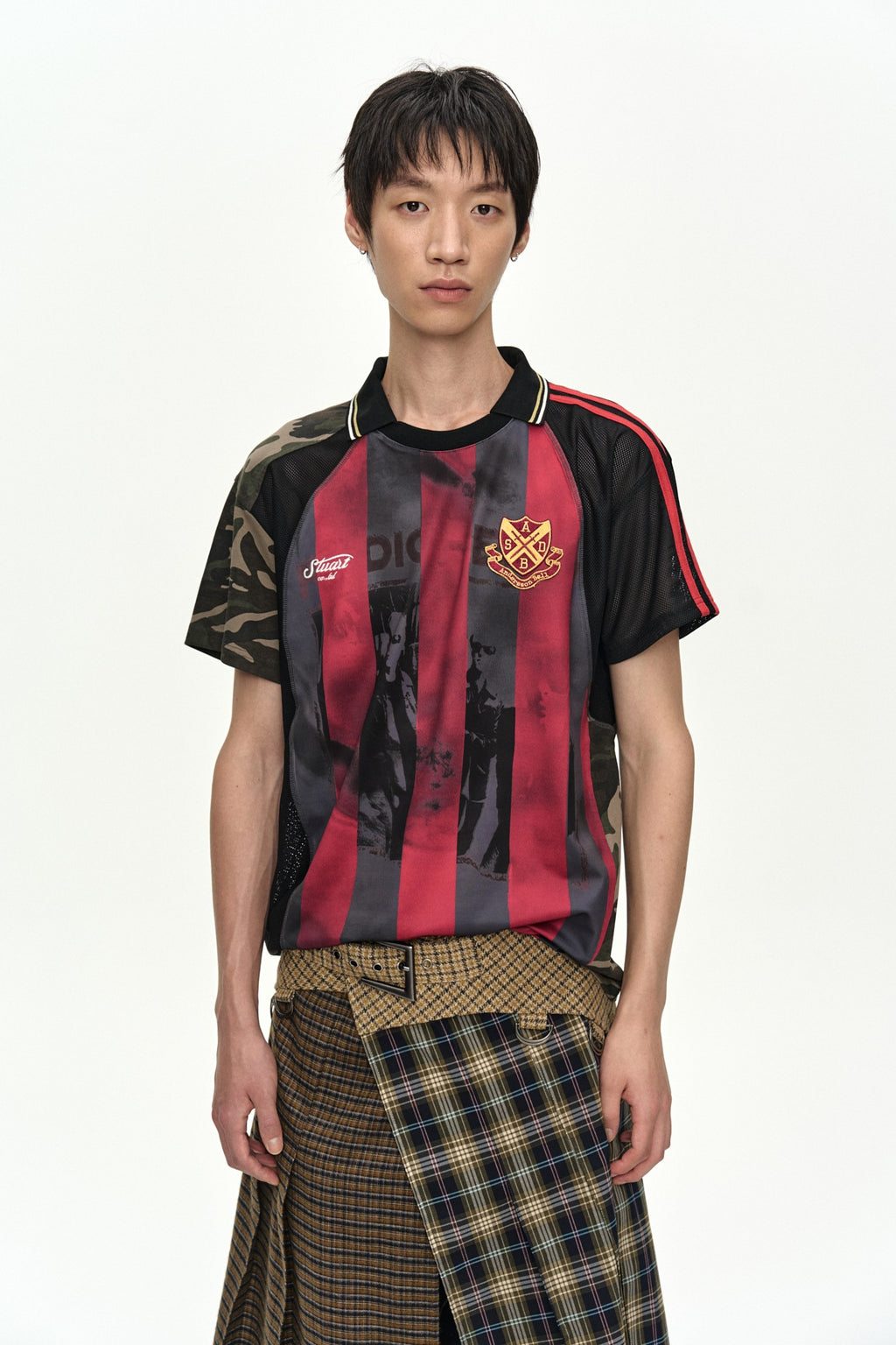 Andersson Bell - Reworked Football T-Shirt (Black/Red) product image 1 | TRAB K-Fashion Australia