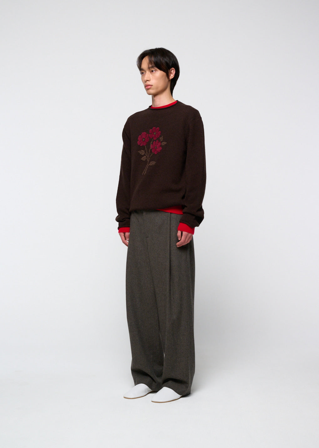 Amomento - Cashmere Crewneck Knit (Red) product image 6 | TRAB K-Fashion Australia