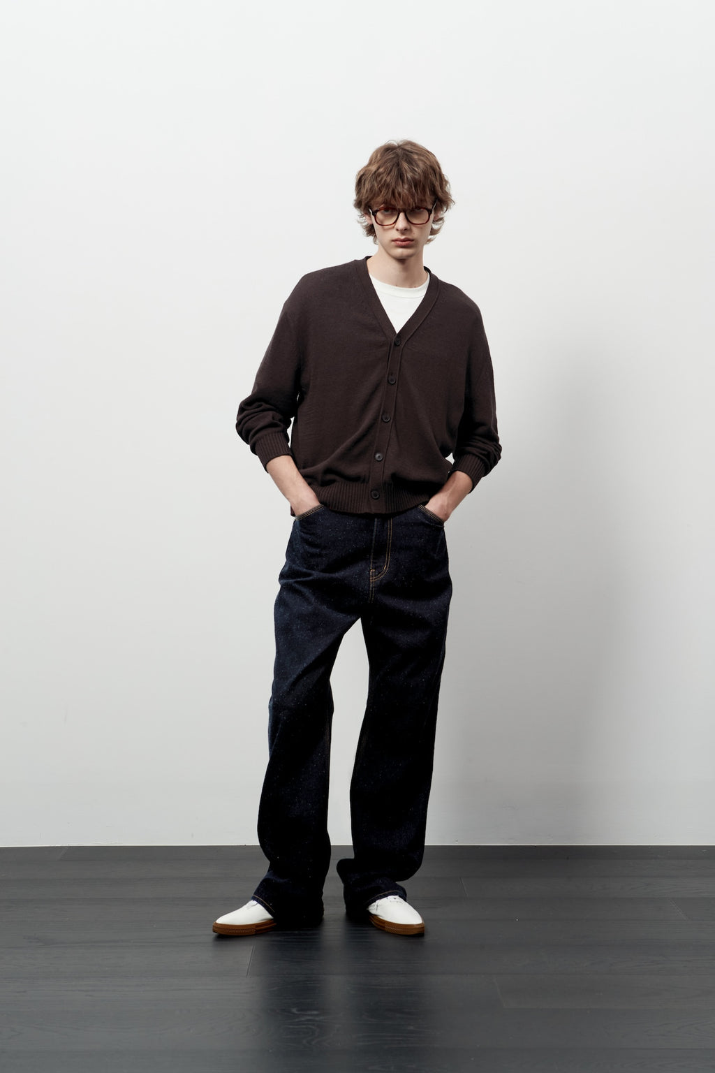 Stu - V- Neck Light Cardigan (Brown) product image 9 | TRAB K-Fashion Australia