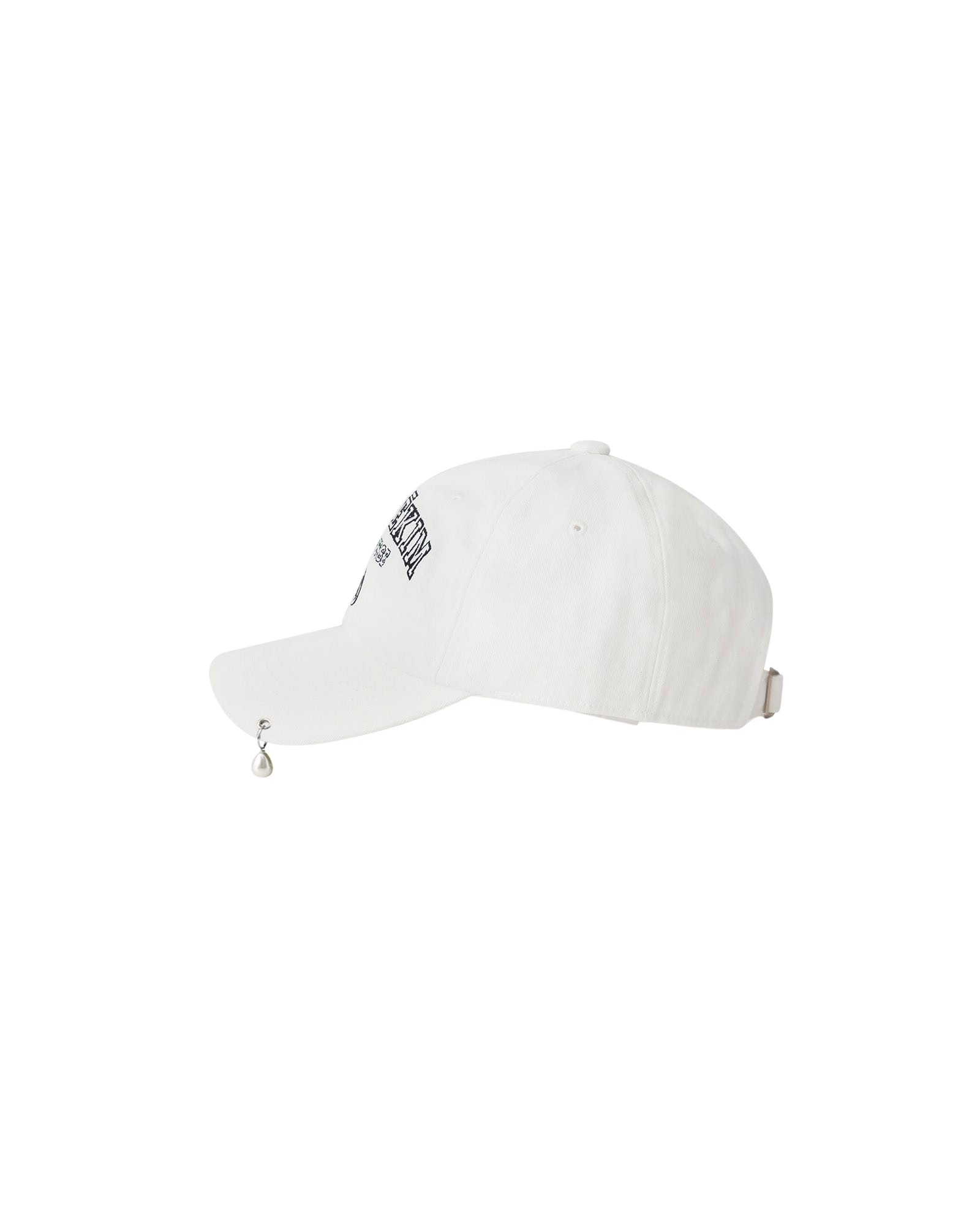 Kimhe Kim - Pearl Pierced Baseball Cap (White) product image 2 | TRAB K-Fashion Australia