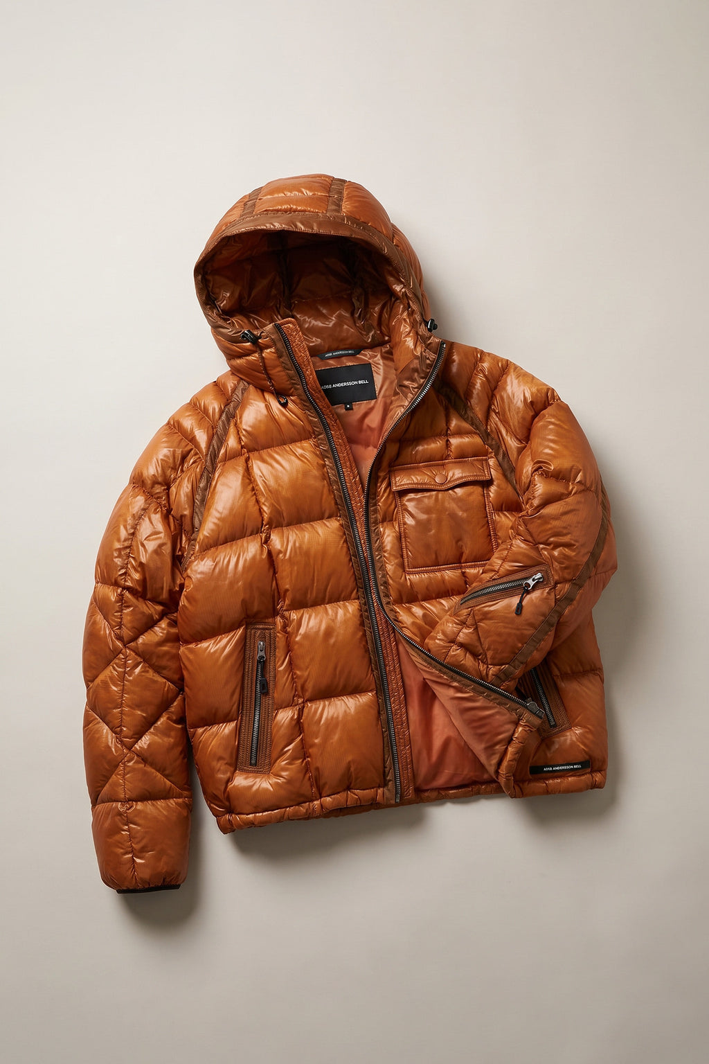 Andersson Bell - Unisex Torino Lightweight Down Jacket (Orange) product image 13 | TRAB K-Fashion Australia