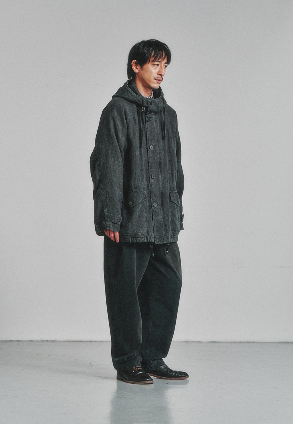 Art if acts - Linen Military Parka (Black) product image 3 | TRAB K-Fashion Australia