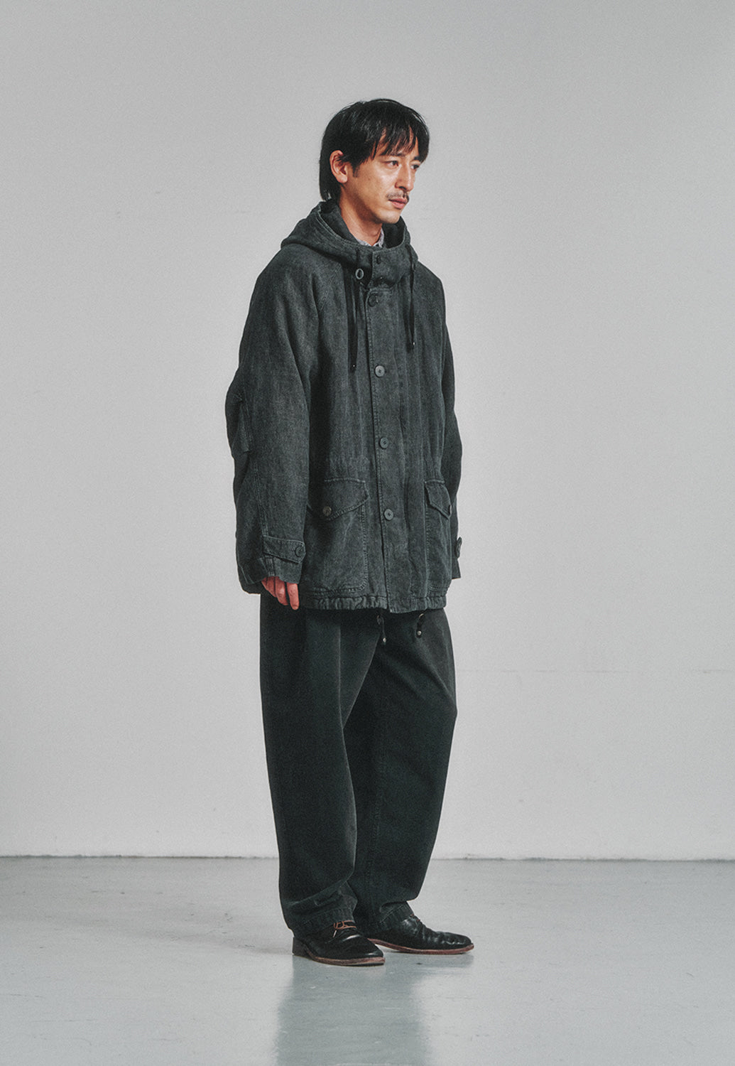 Art if acts - Linen Military Parka (Black) product image 3 | TRAB K-Fashion Australia