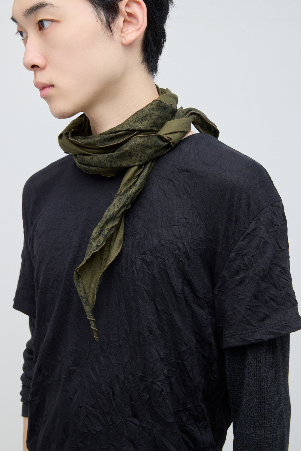 Hatchingroom - Diamond Scarf Floral Paisley (Khaki) product image 5 | TRAB K-Fashion Australia