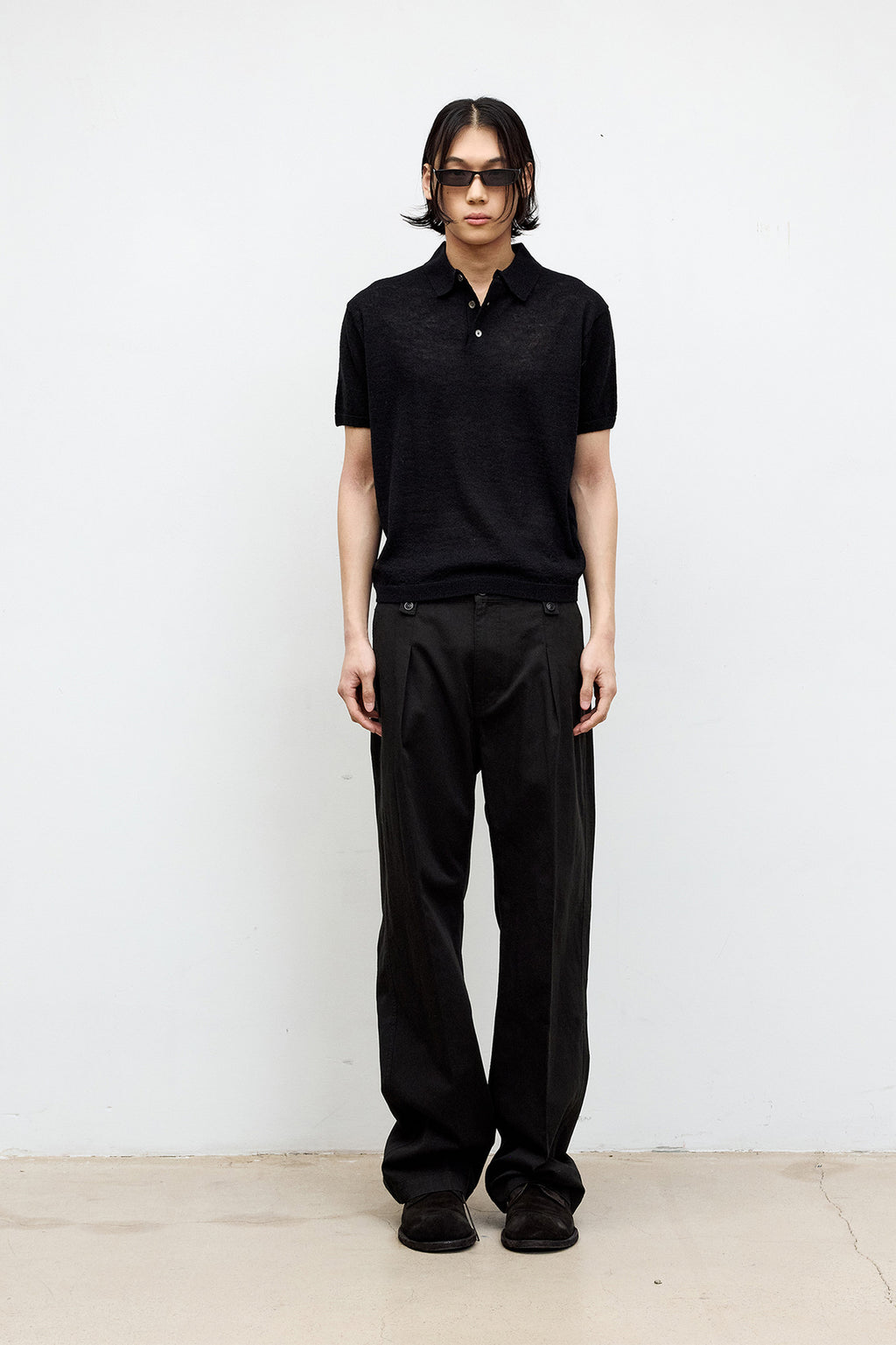 Coor - Haily Alpaca Blend Polo Knit (Black) product image 2 | TRAB K-Fashion Australia