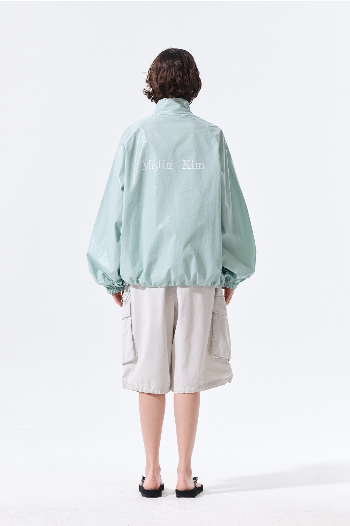 Matin Kim - Matin Kim Logo Coating Jumper (Mint) product image 7 | TRAB K-Fashion Australia