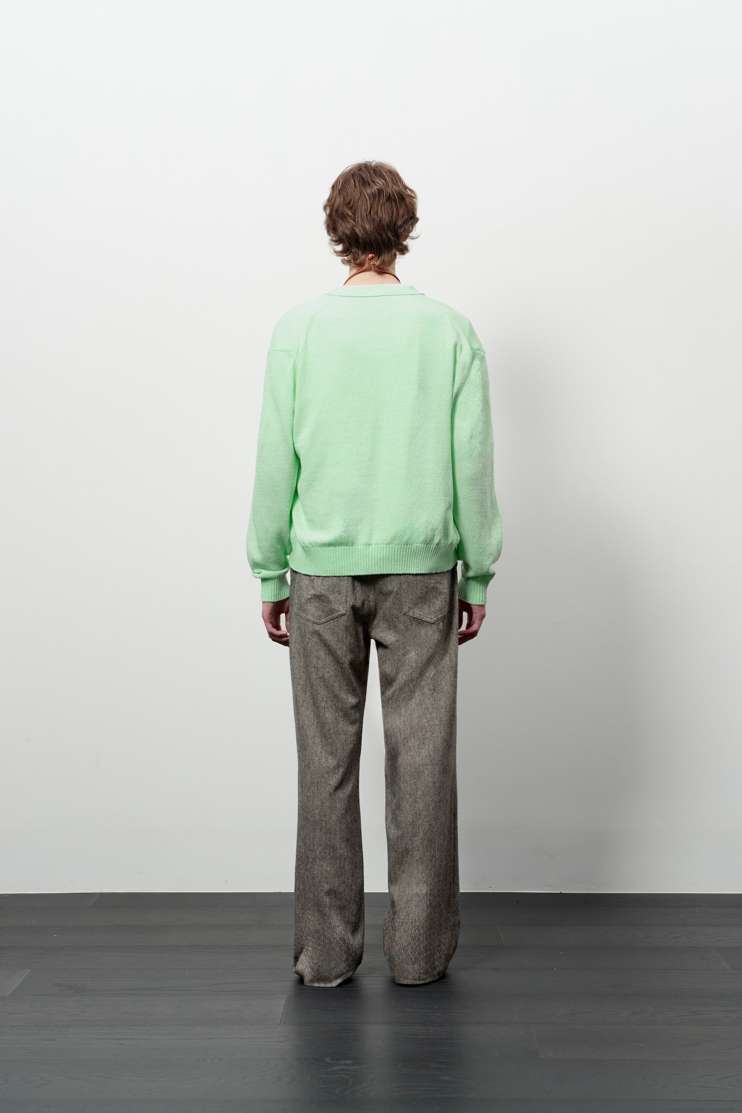 Stu - V- Neck Light Cardigan (Mint) product image 4 | TRAB K-Fashion Australia