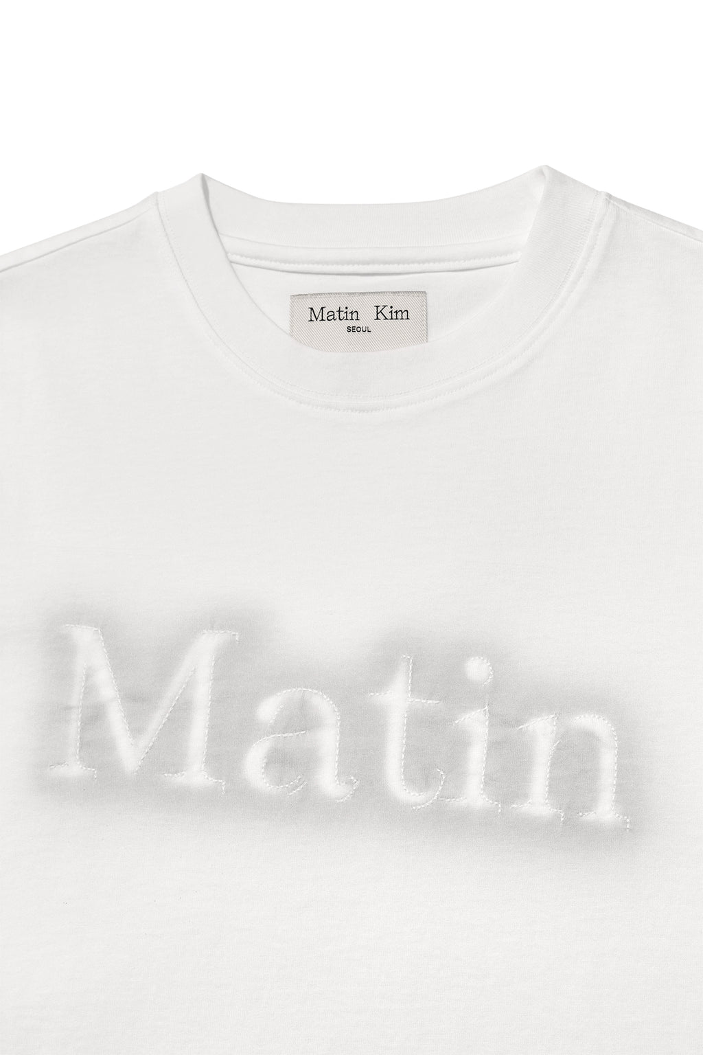 Matin Kim - Matin Shadow Typo Top (White) product image 3 | TRAB K-Fashion Australia