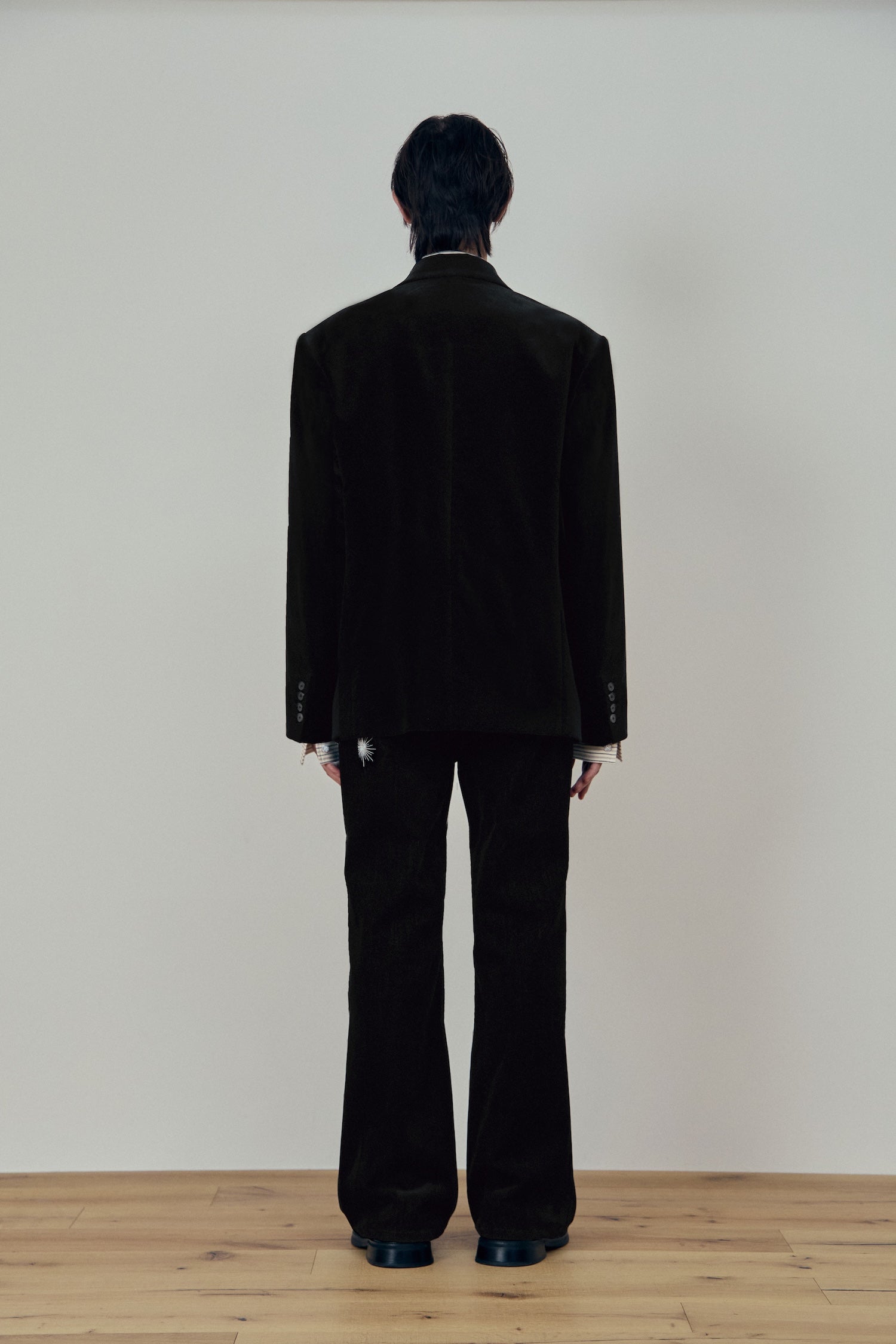 Stu - Embroidery Velvet Denim Pants (Black) product image 9 | TRAB K-Fashion Australia