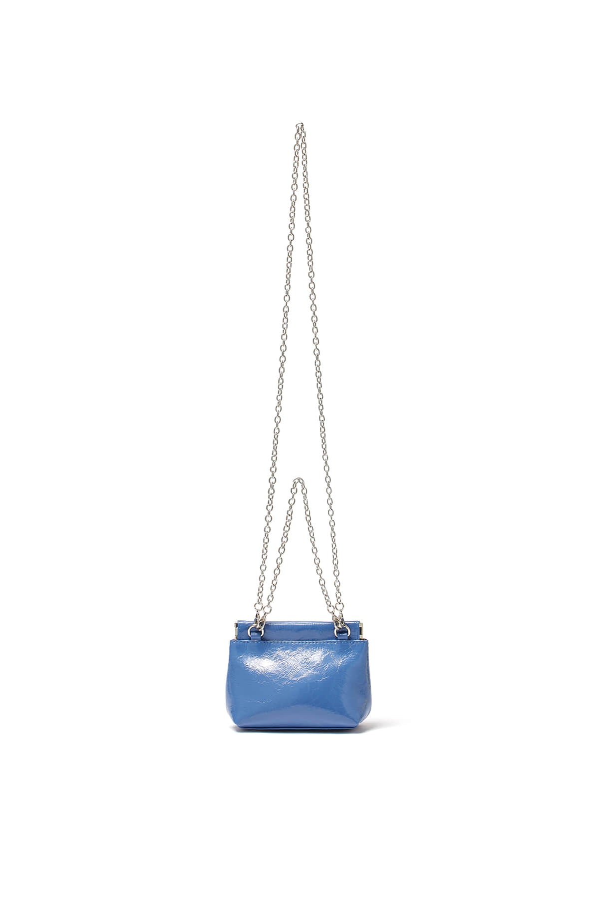 Matin Kim - Glossy Leather Mini Wallet Bag (Smoke Blue) product image 5 | TRAB K-Fashion Australia
