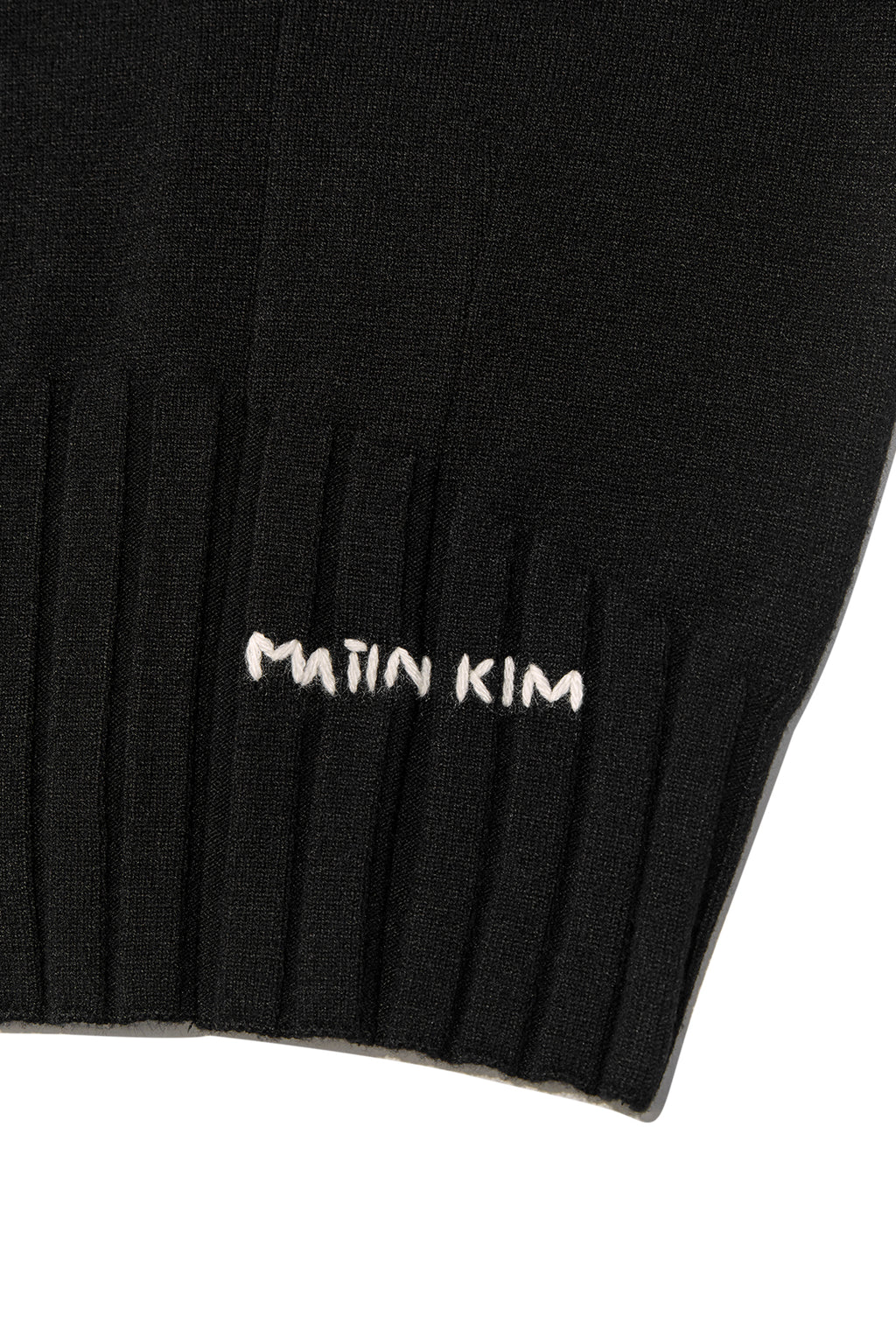 Matin Kim - Round Neck Zip Up Crop Cardigan (Black) product image 4 | TRAB K-Fashion Australia