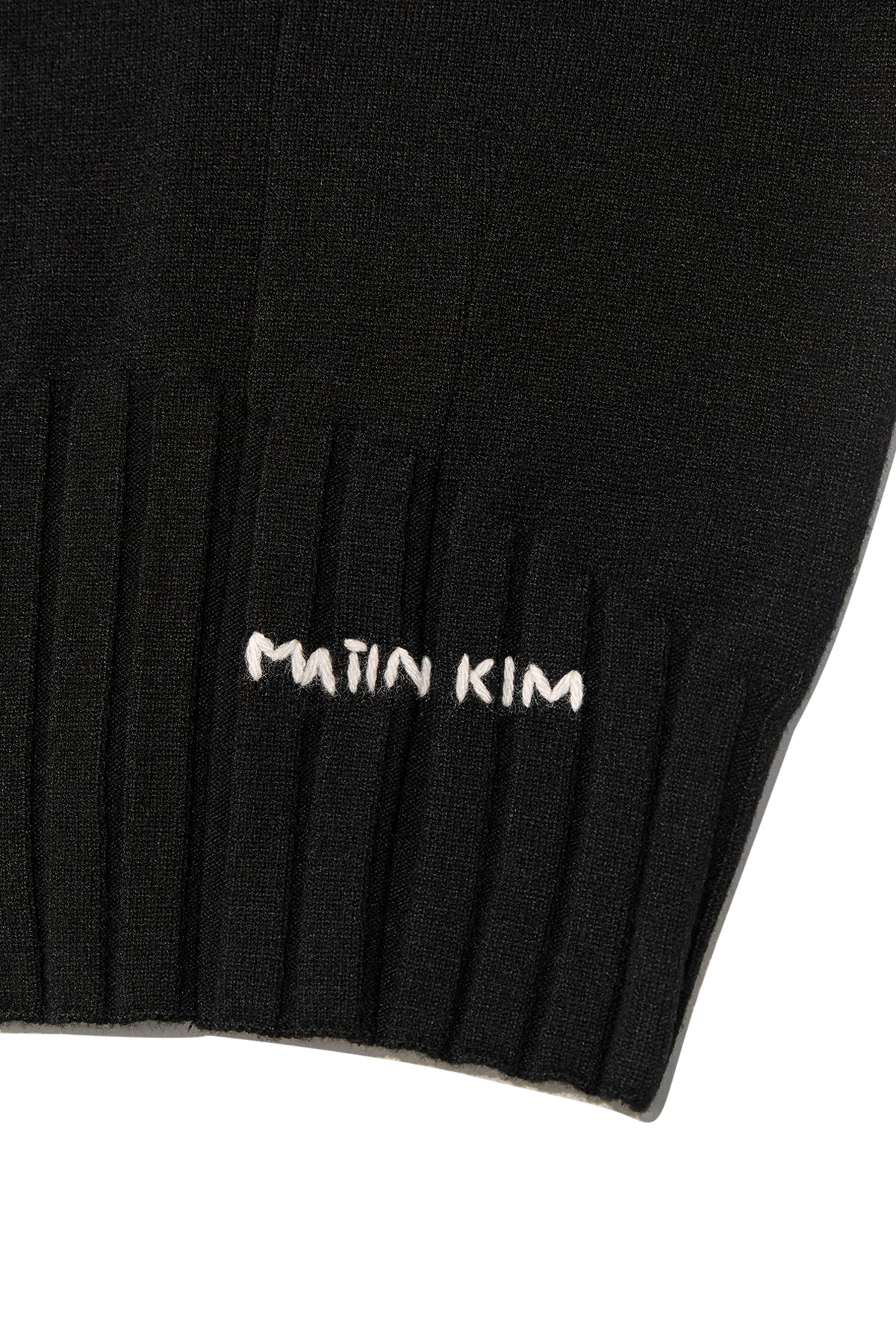 Matin Kim - Round Neck Zip Up Crop Cardigan (Black) product image 4 | TRAB K-Fashion Australia