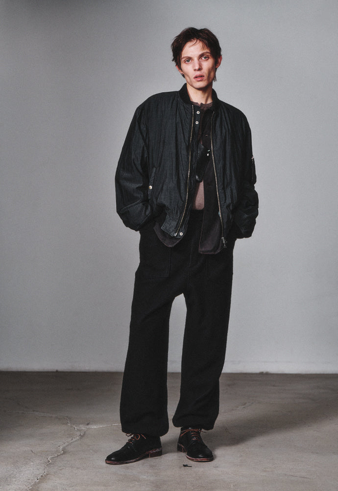 Art if acts - Garment-Dyed Rayon Ma-1 (Dusty Black) product image 4 | TRAB K-Fashion Australia