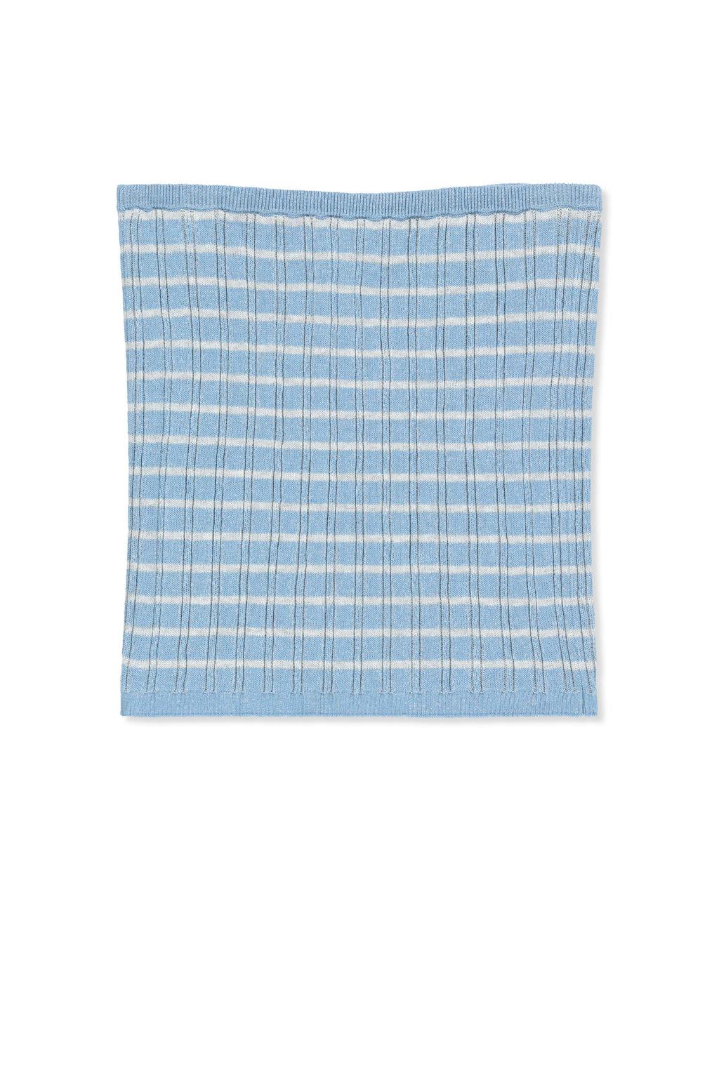 Matin Kim - Stripe Knit Tube Top (Light Blue) product image 2 | TRAB K-Fashion Australia