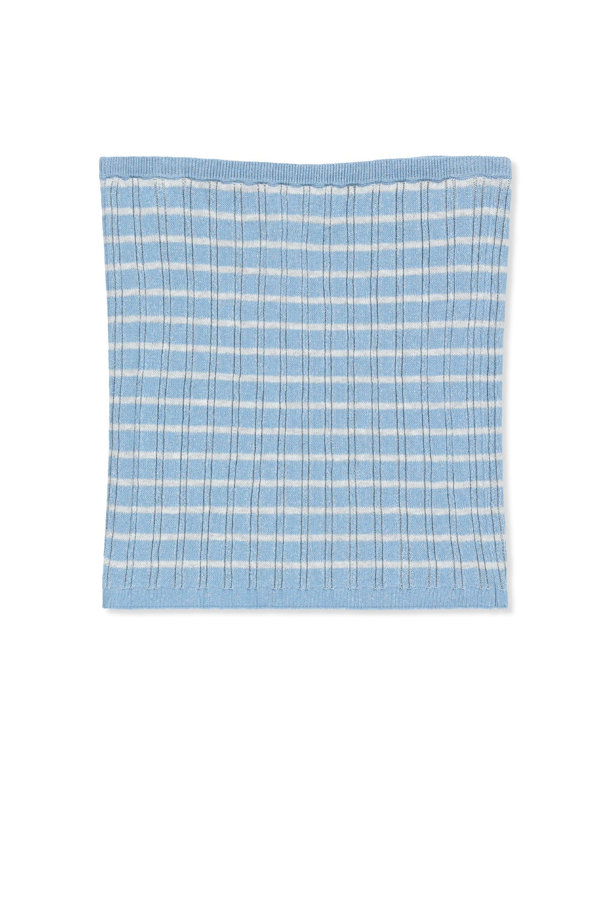 Matin Kim - Stripe Knit Tube Top (Light Blue) product image 2 | TRAB K-Fashion Australia