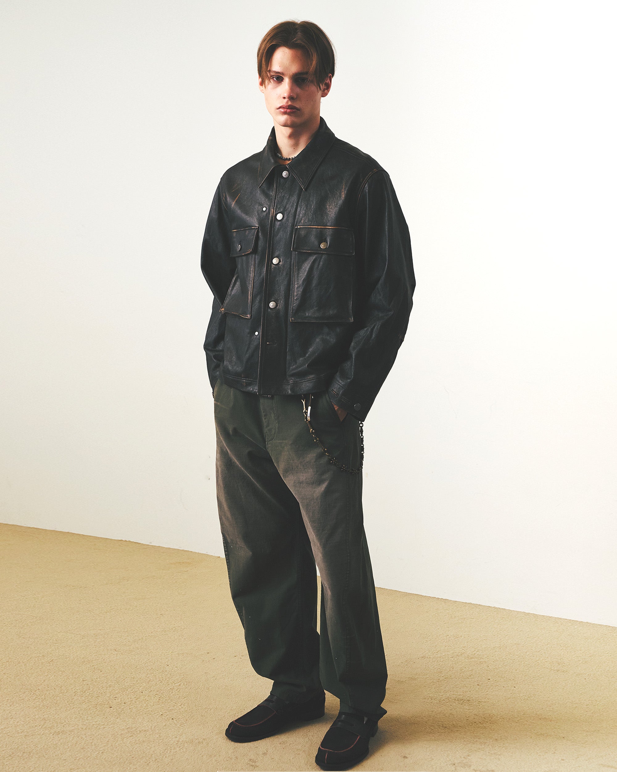 Eastlogue - Kw M43 Leather Jacket (Vintage Black) product image 4 | TRAB K-Fashion Australia