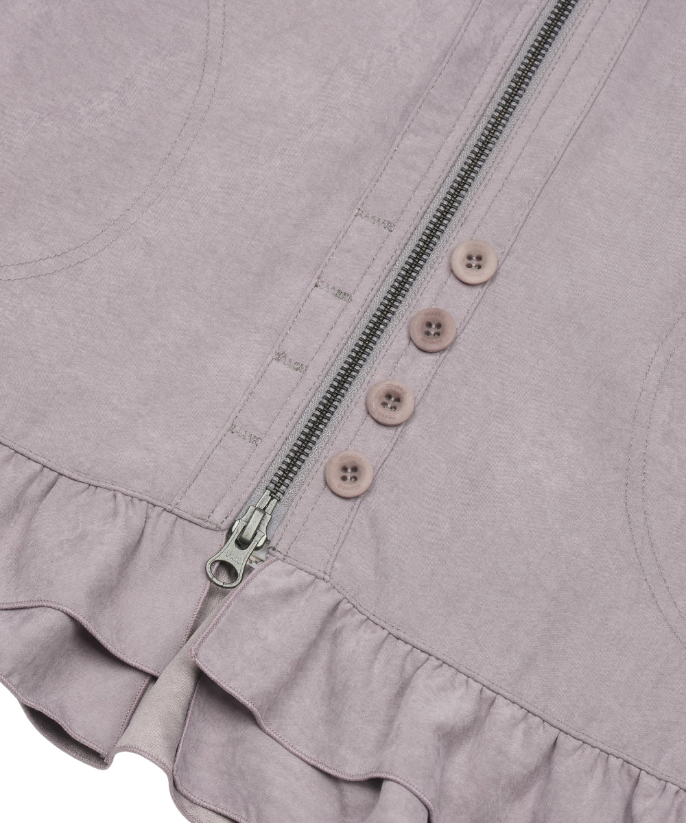 Coyseio - Tone-Mix Shirring Hem Jacket (Ash Pink) product image 14 | TRAB K-Fashion Australia