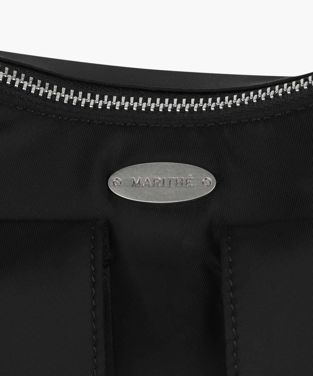 Marithe & Francois Girbaud - Regular Logo 2way Hobo Bag (Black) product image 6 | TRAB K-Fashion Australia