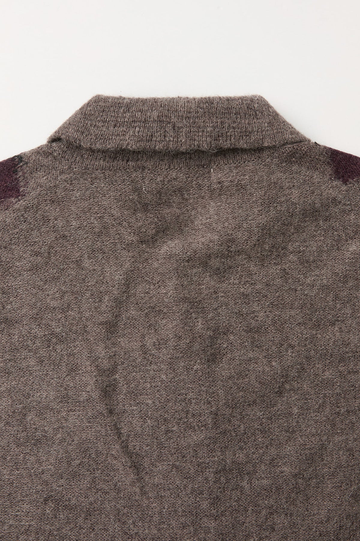 Coor - Inside Out Argyle Collar Cardigan (Melange Brown) product image 7 | TRAB K-Fashion Australia