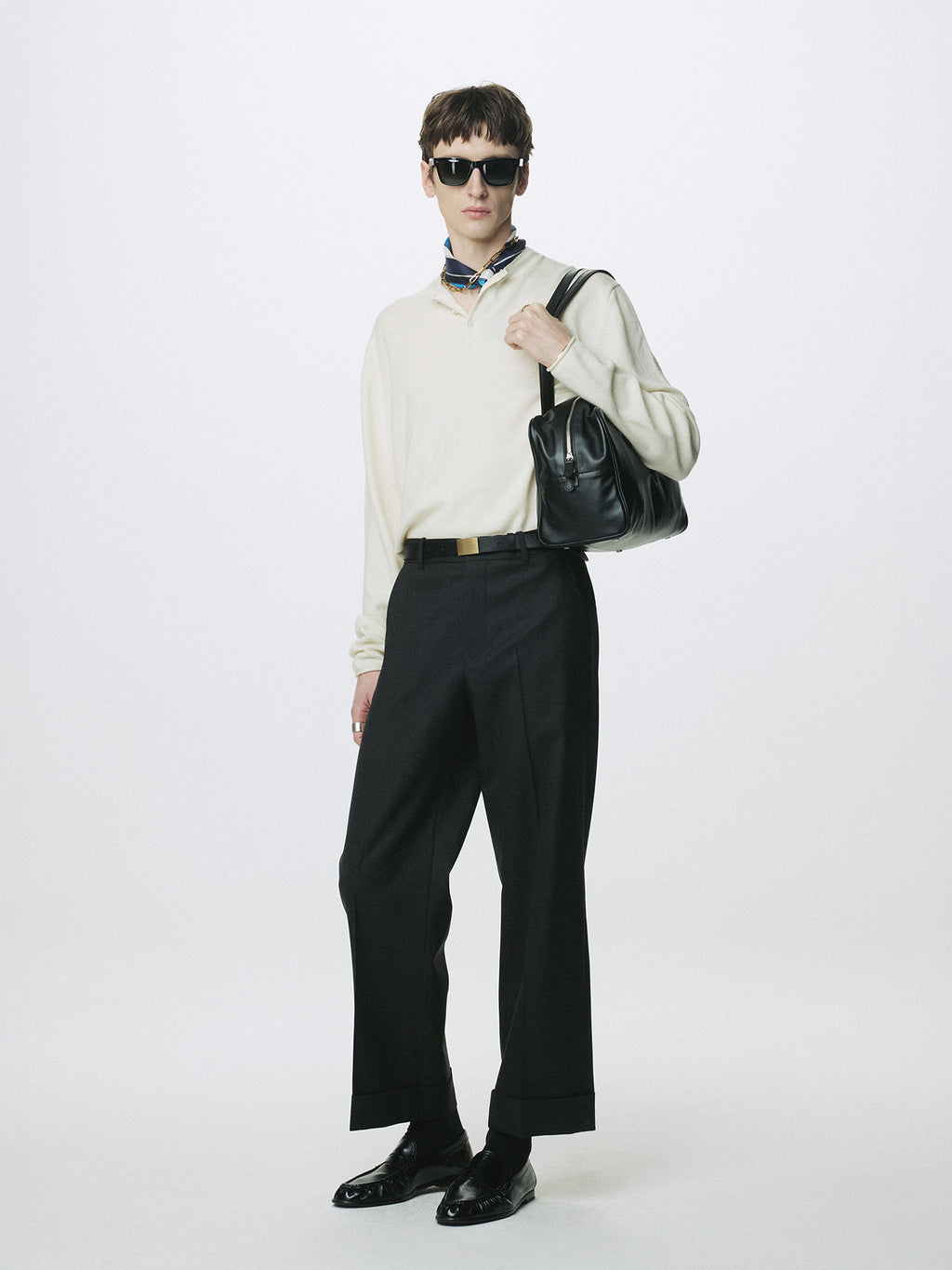 Tonywack - Wool Cuffed Trousers (Charcoal) product image 3 | TRAB K-Fashion Australia