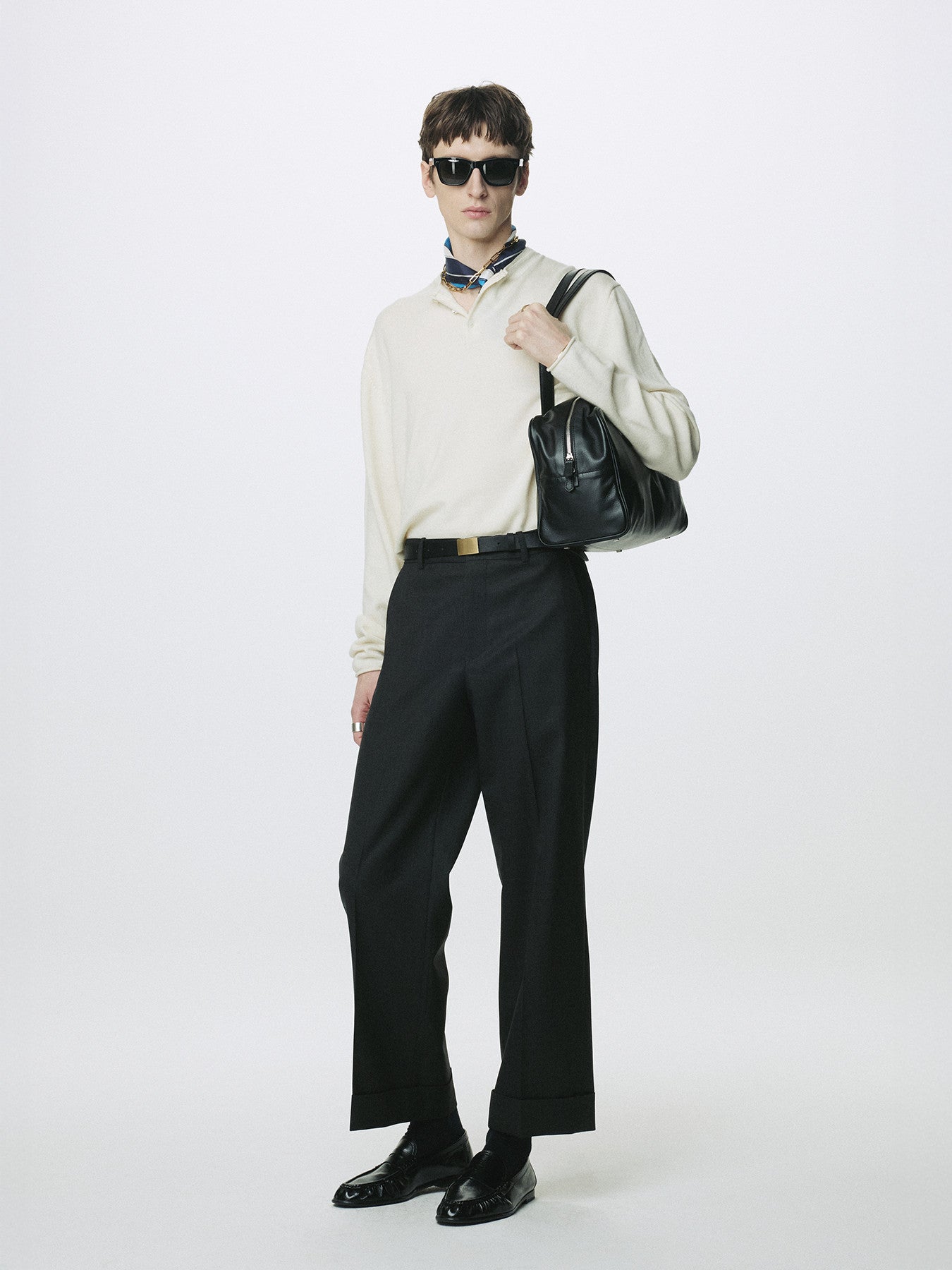 Tonywack - Wool Cuffed Trousers (Charcoal) product image 3 | TRAB K-Fashion Australia