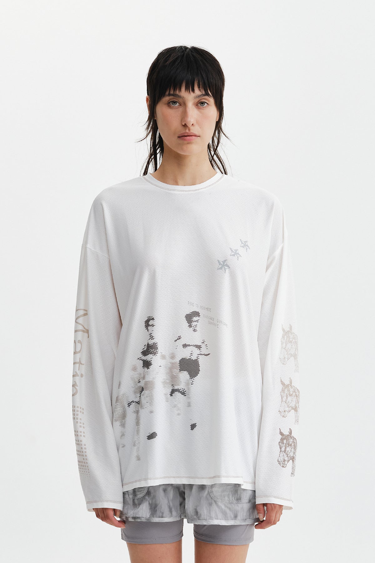 Matin Kim - Matin Pace Graffiti Covered Top (Ivory) product image 11 | TRAB K-Fashion Australia