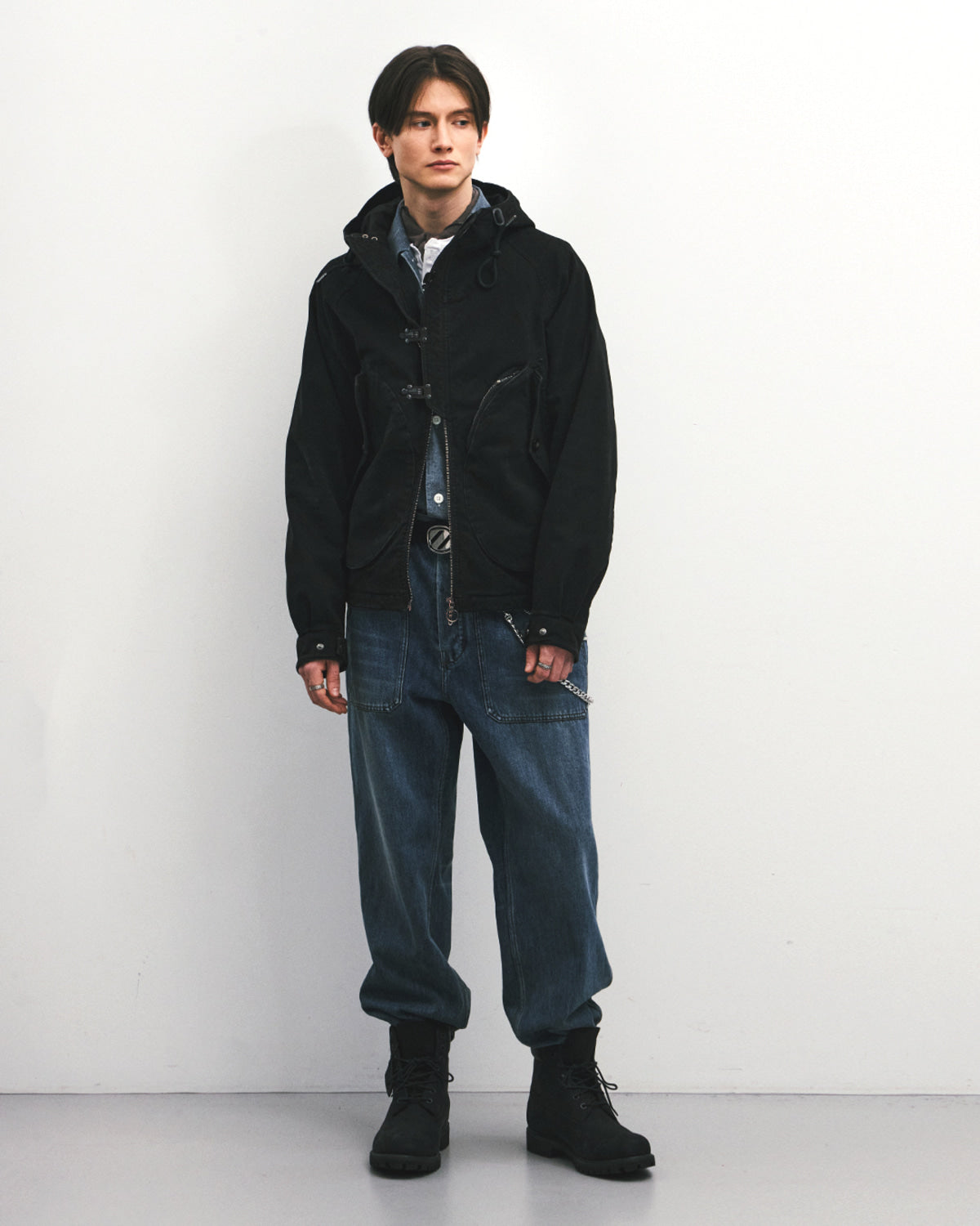 Eastlogue - Deck Hoodie Parka (Black Moleskin) product image 1 | TRAB K-Fashion Australia