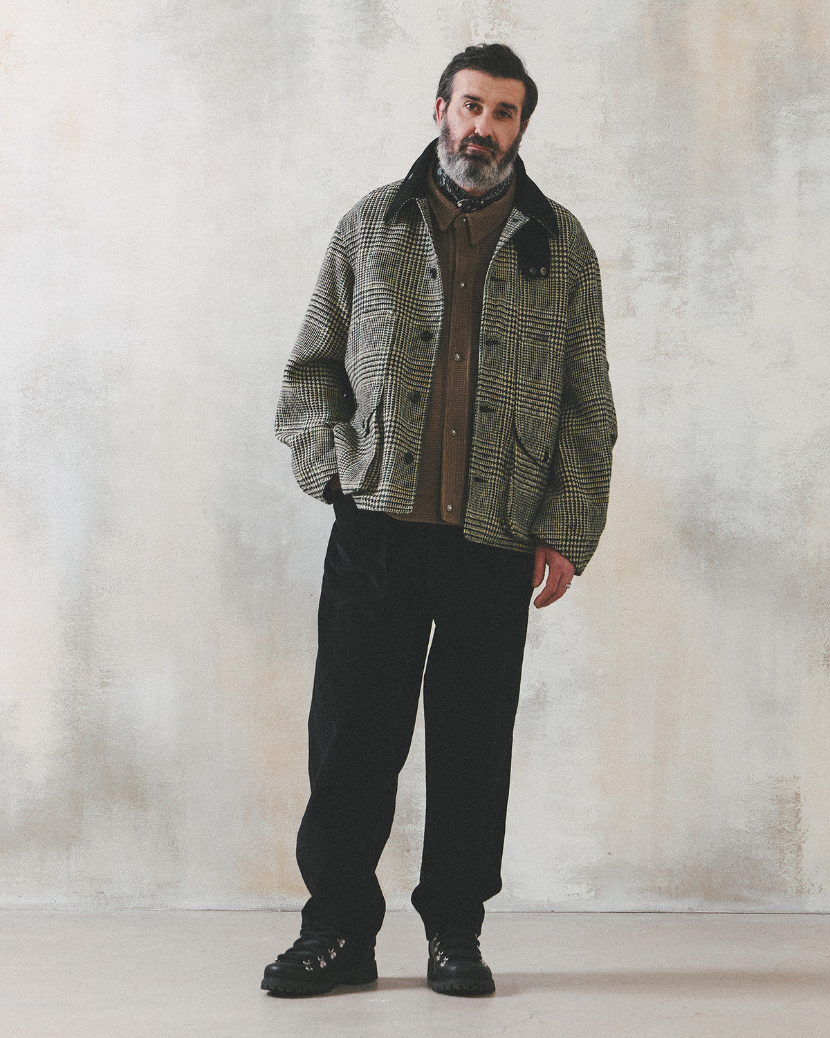 Eastlogue - Folkman Hunting Jumper (Black & Beige Wool Check) product image 5 | TRAB K-Fashion Australia