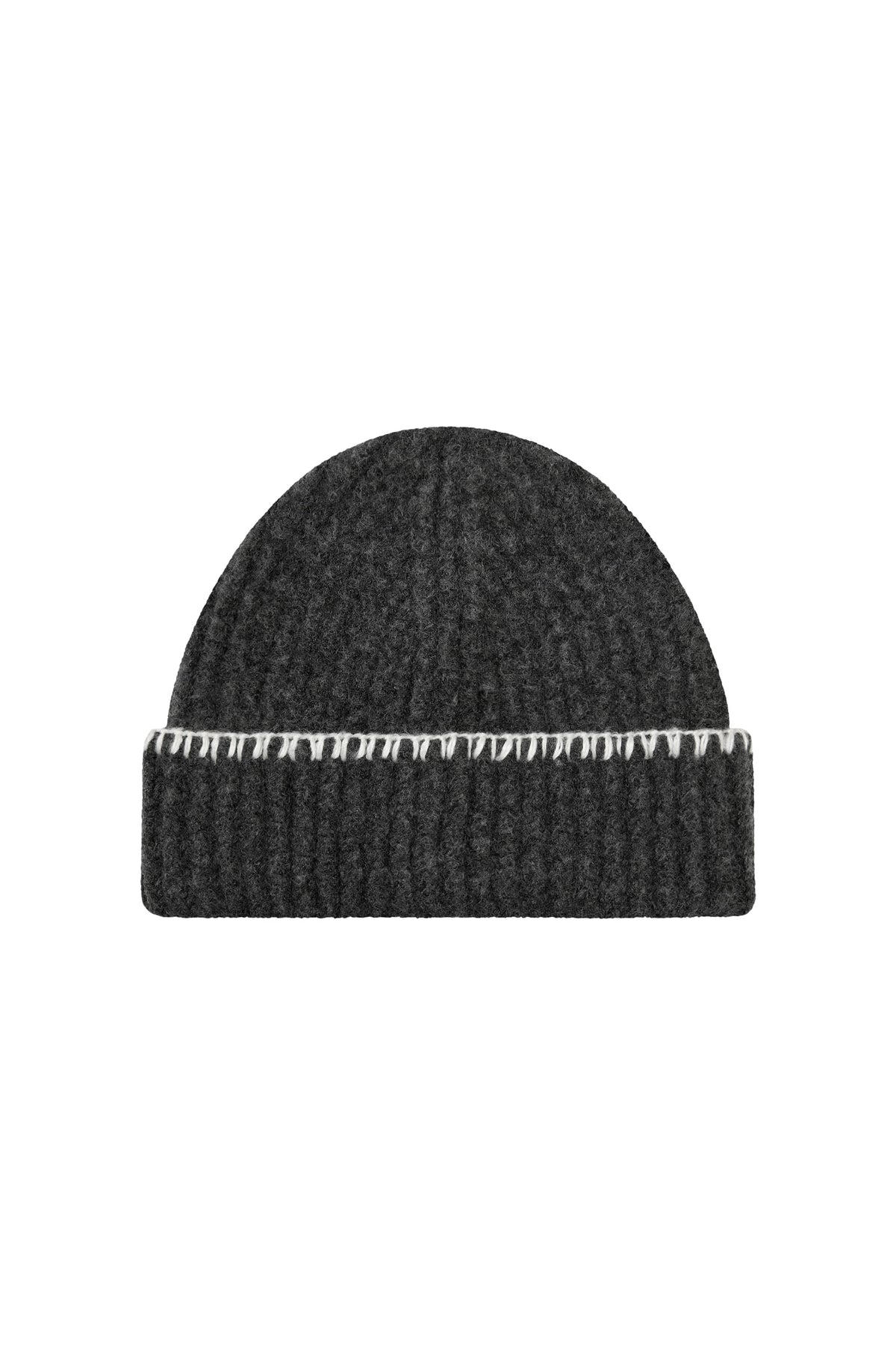 Emis - Blanket Stitch Beanie (Charcoal) product image 1 | TRAB K-Fashion Australia