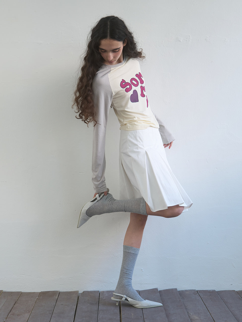 Kijun - Sorry Raglan Tee (Ivory) product image 5 | TRAB K-Fashion Australia