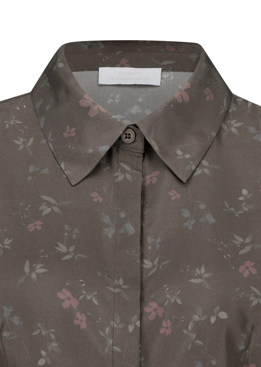 Amomento - Silk floral shirt (Brown) product image 10 | TRAB K-Fashion Australia