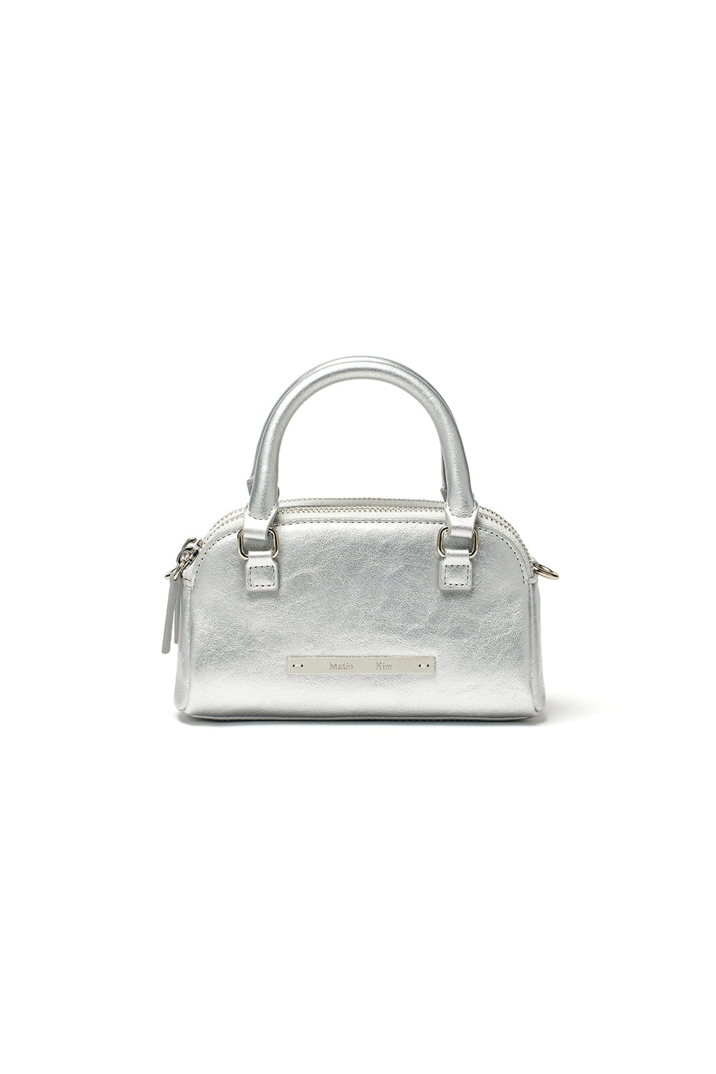 Matin Kim - Double Zipper Mini Cross Bag (Silver) product image 1 | TRAB K-Fashion Australia
