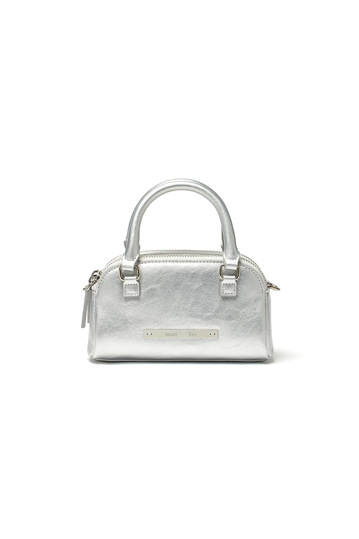 Matin Kim - Double Zipper Mini Cross Bag (Silver) product image 1 | TRAB K-Fashion Australia