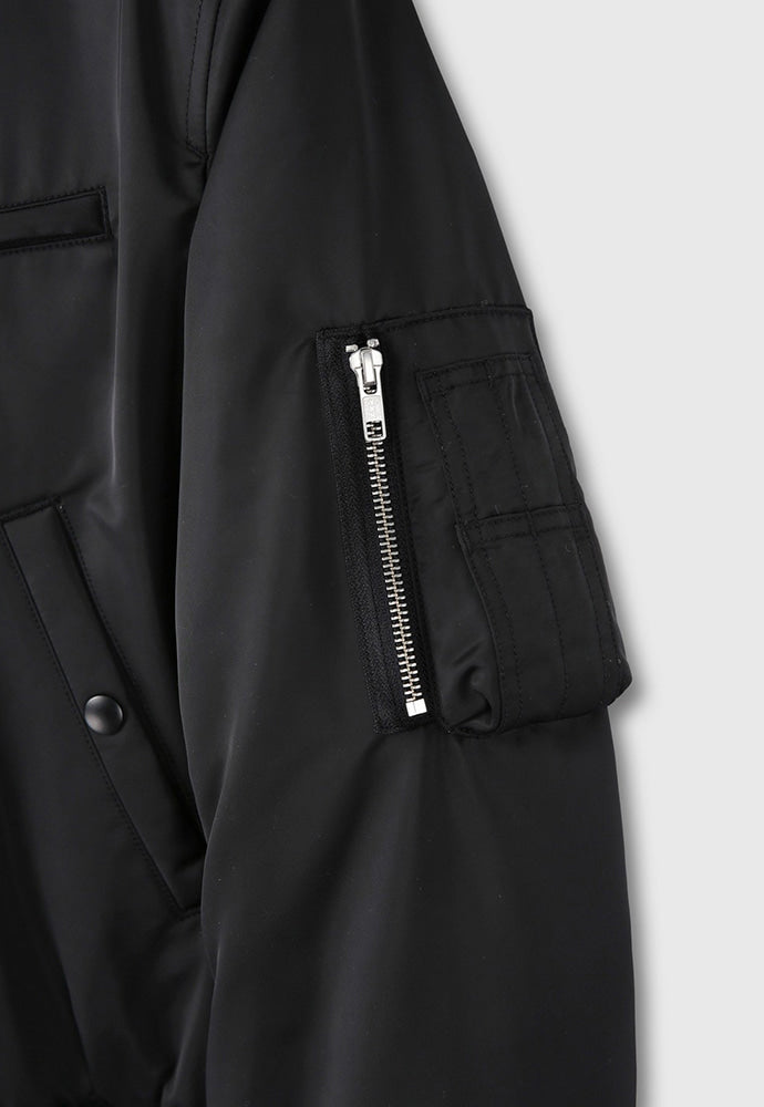 Tonywack - Recycled-Polyester Cropped Padded Bomber (Black) product image 14 | TRAB K-Fashion Australia