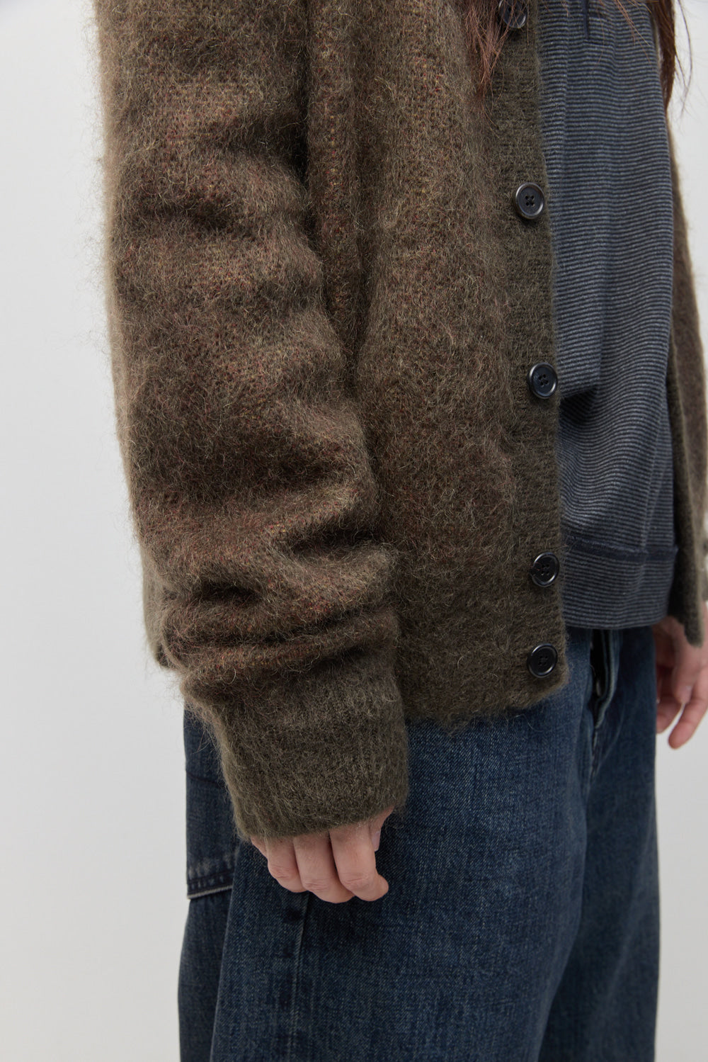 Hatchingroom - Hanabi Mohair Cardigan (Khaki) product image 13 | TRAB K-Fashion Australia