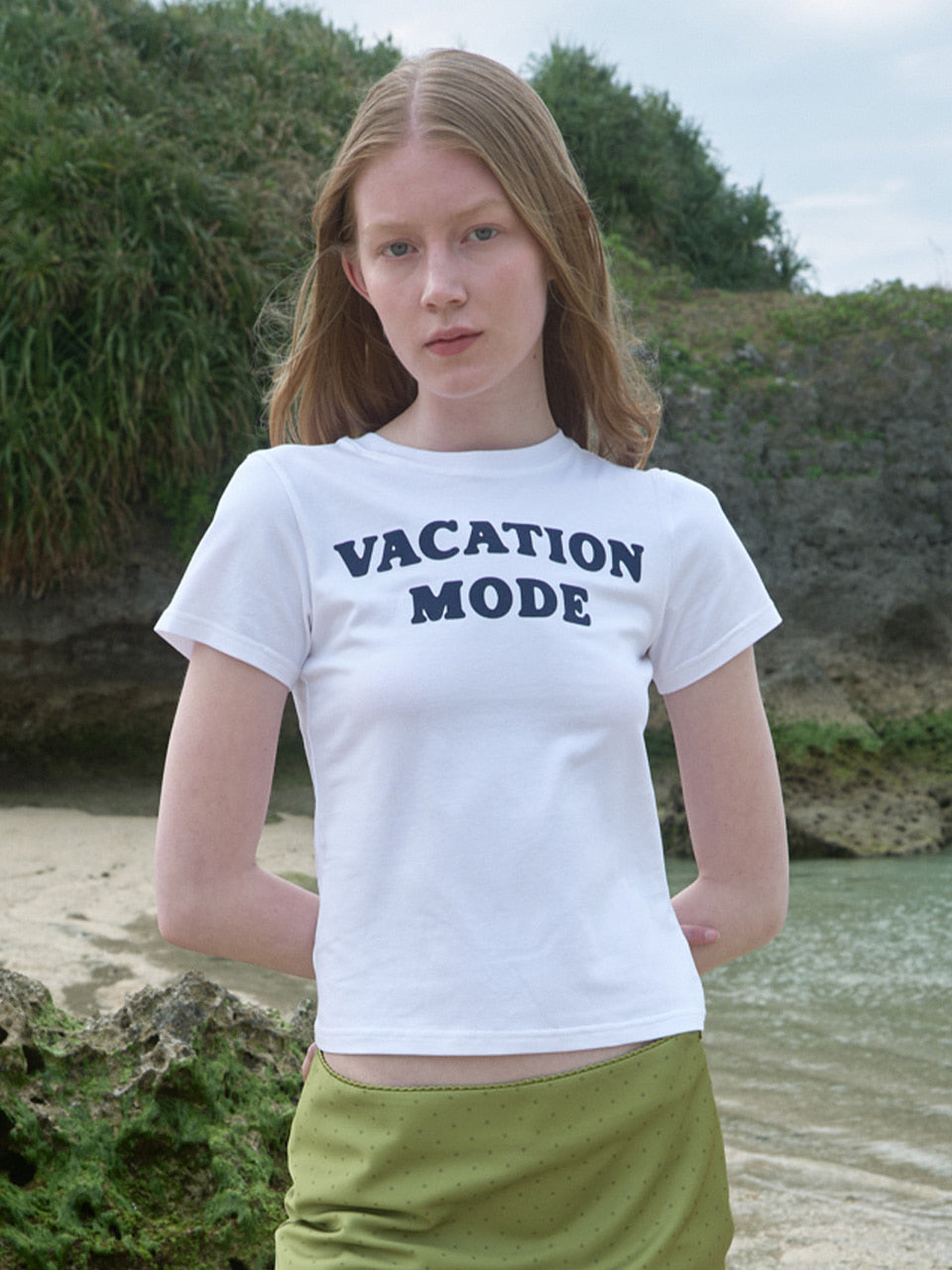 Kijun - Vacation Mode Tee (Navy) product image 1 | TRAB K-Fashion Australia