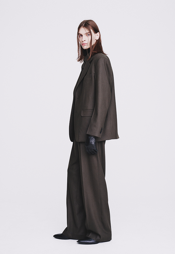 Tonywack - Wool And Cashmere Tailored Blazer (Taupe Brown) product image 2 | TRAB K-Fashion Australia