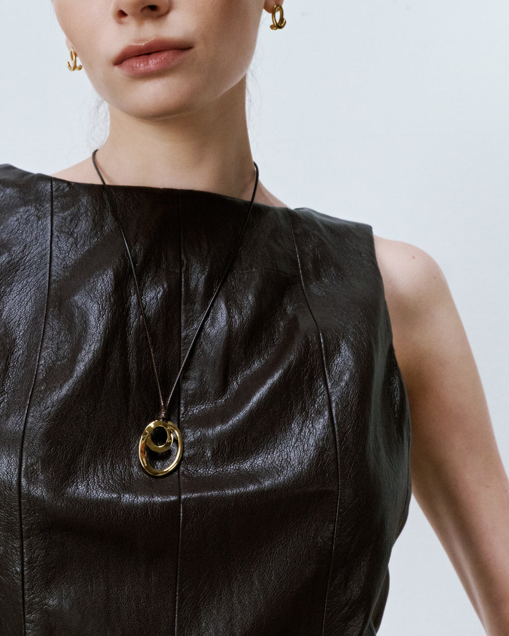 Numbering - Dual-Surface Coil Long Necklace #6821 product image 5 | TRAB K-Fashion Australia