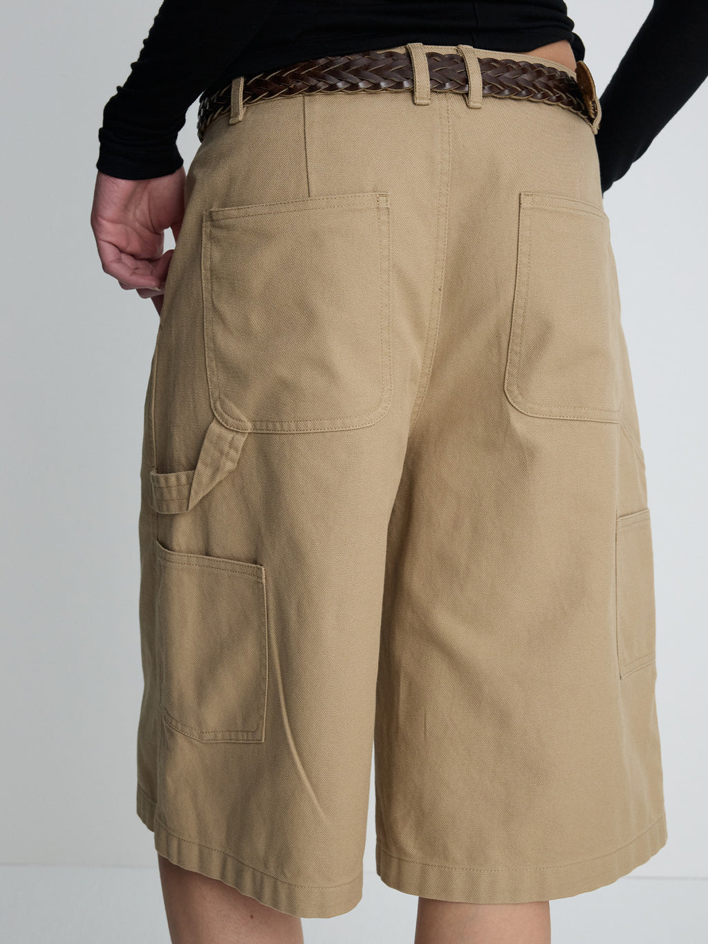 Tonywack - Cotton Relaxed Utility Shorts (Beige) product image 6 | TRAB K-Fashion Australia