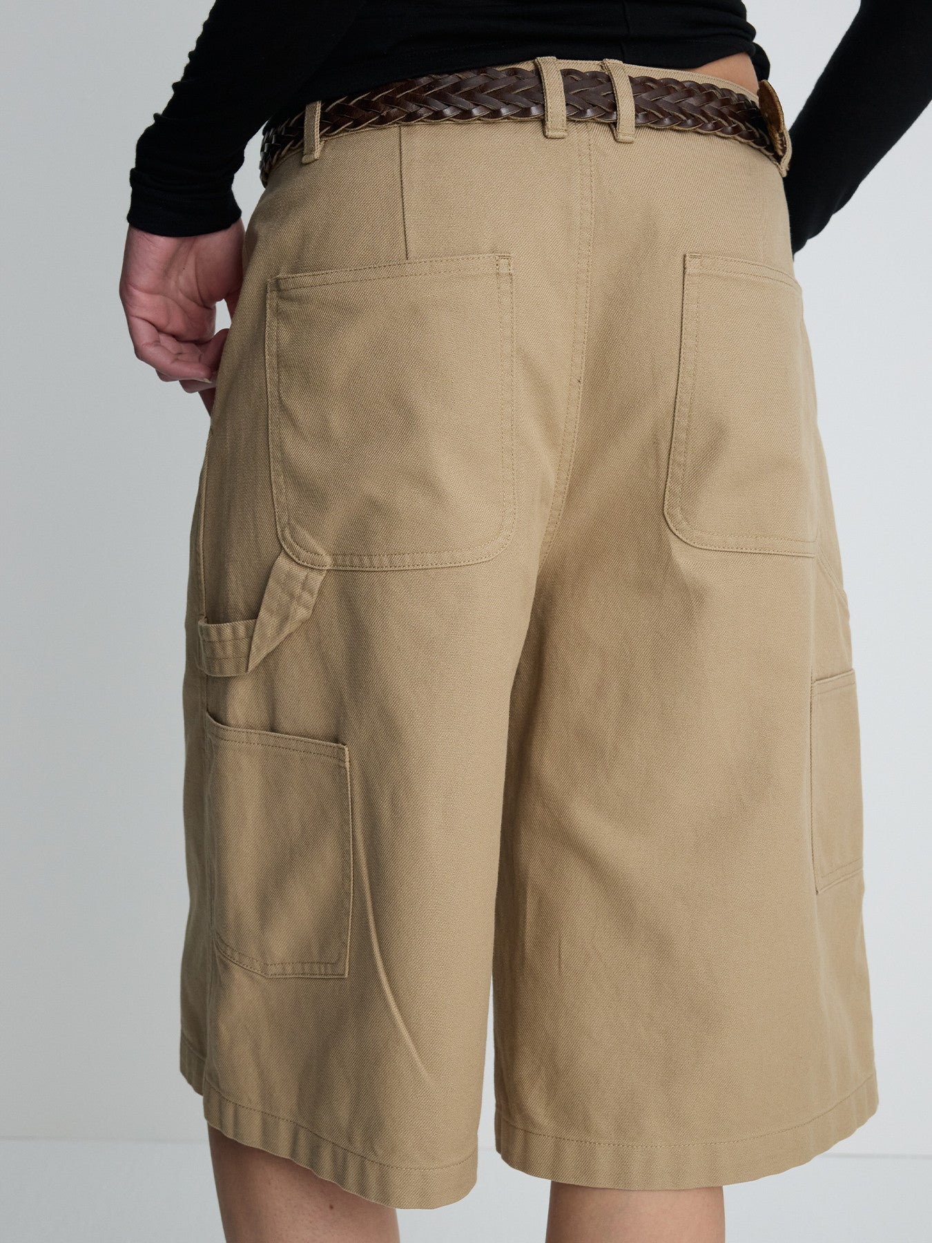 Tonywack - Cotton Relaxed Utility Shorts (Beige) product image 6 | TRAB K-Fashion Australia