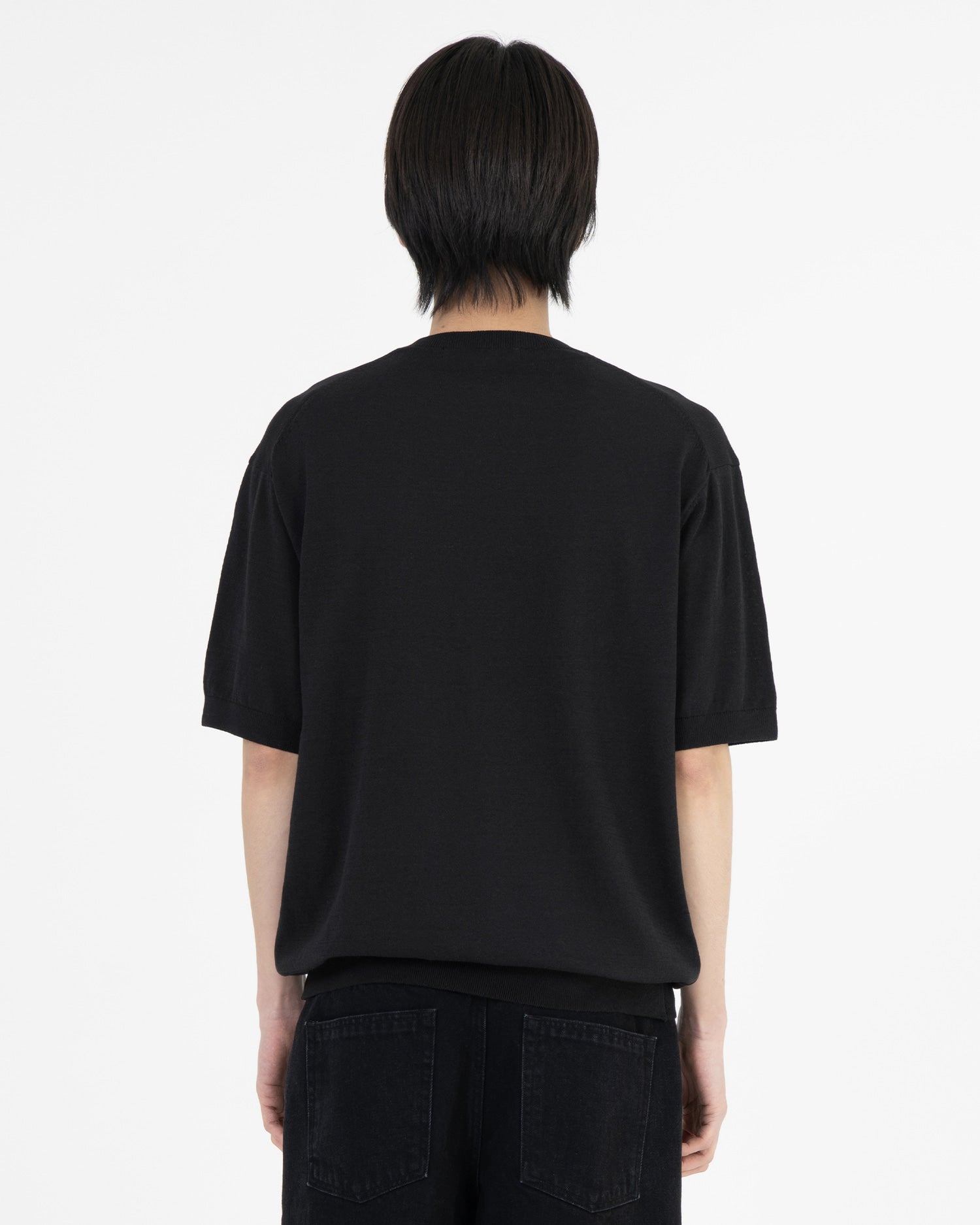 Brownyard - Hard Twist Supima Cotton Half Knit (Washed Black) product image 2 | TRAB K-Fashion Australia