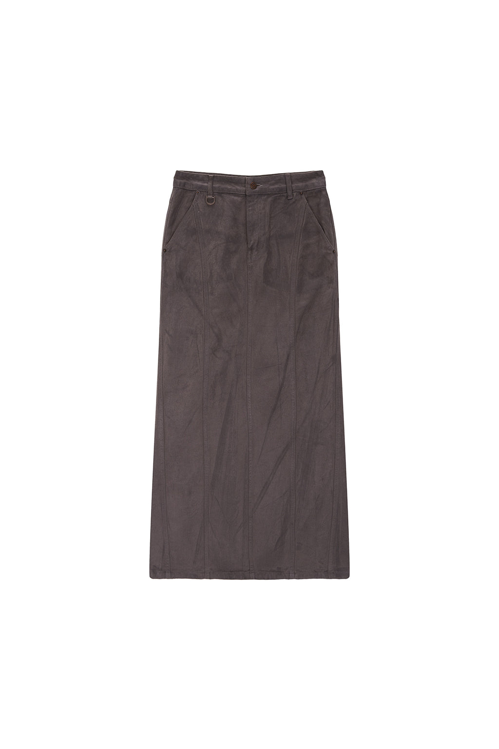 Matin Kim - Wax Coating Denim Skirt (Brown) product image 1 | TRAB K-Fashion Australia