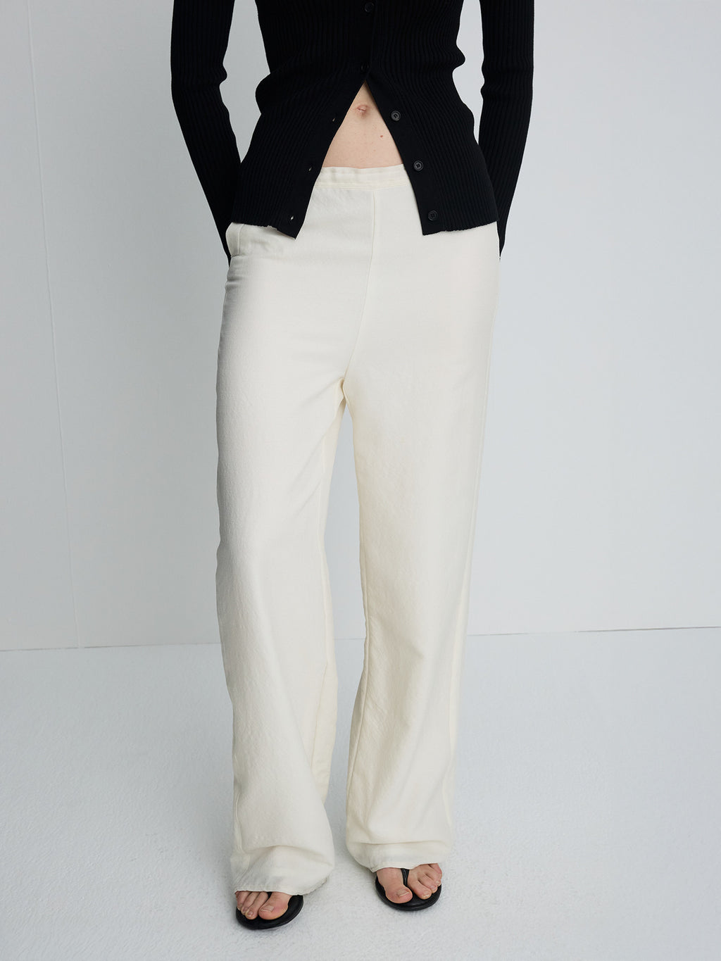 Tonywack - Silk Twill Lounge Pants (Ivory) product image 5 | TRAB K-Fashion Australia