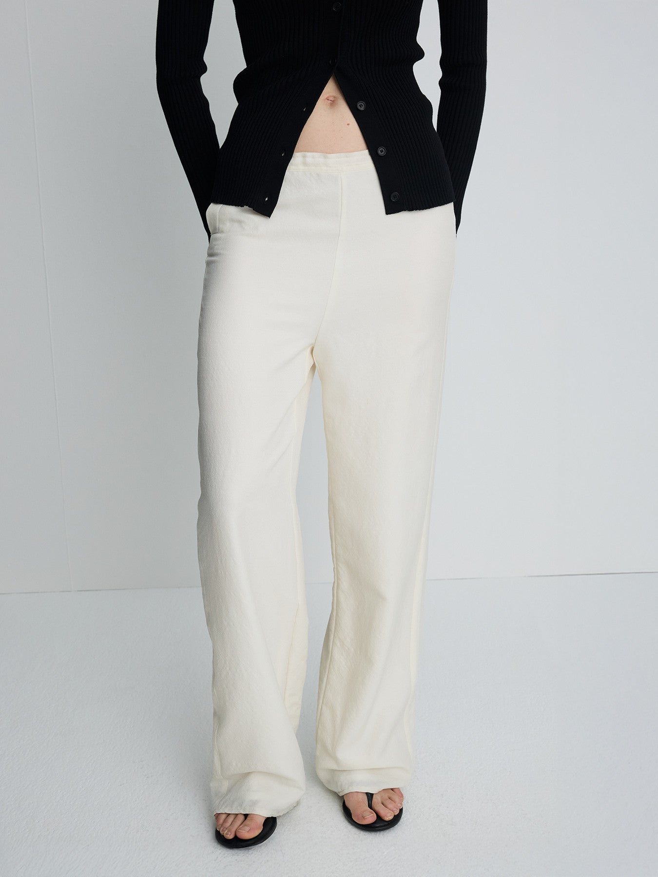 Tonywack - Silk Twill Lounge Pants (Ivory) product image 5 | TRAB K-Fashion Australia