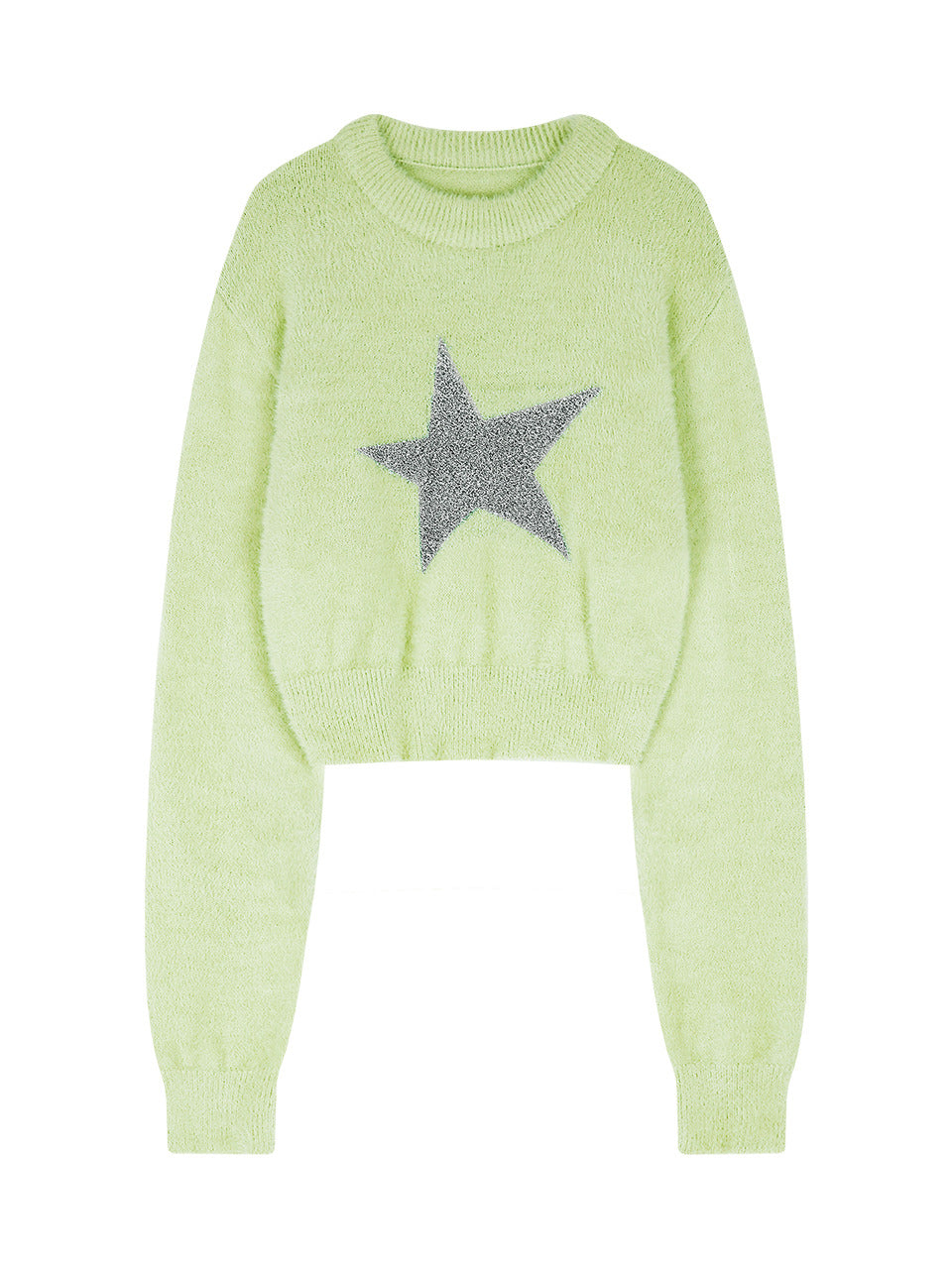 Margarin Fingers - Glitter Star Brush Knit (Light Green) product image 2 | TRAB K-Fashion Australia
