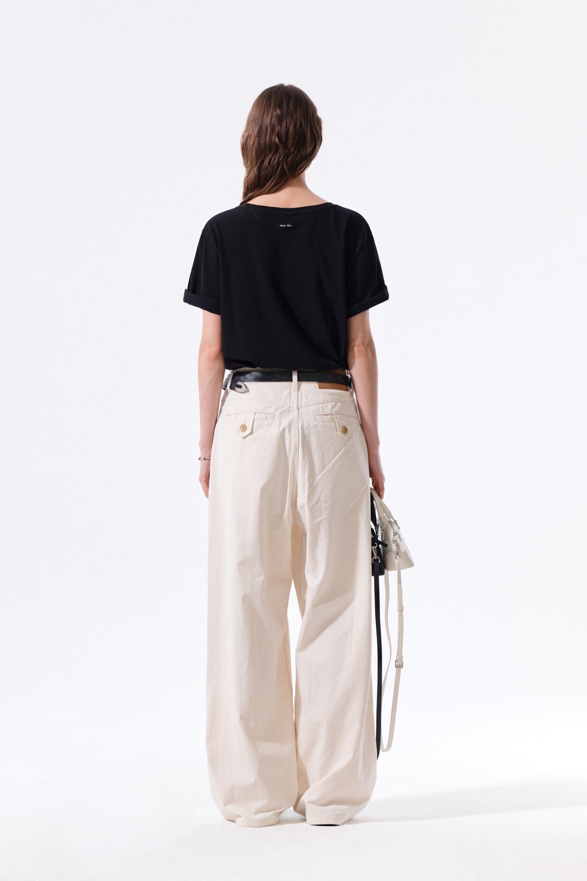 Matin Kim - Label Point U Neck Top (Black) product image 8 | TRAB K-Fashion Australia