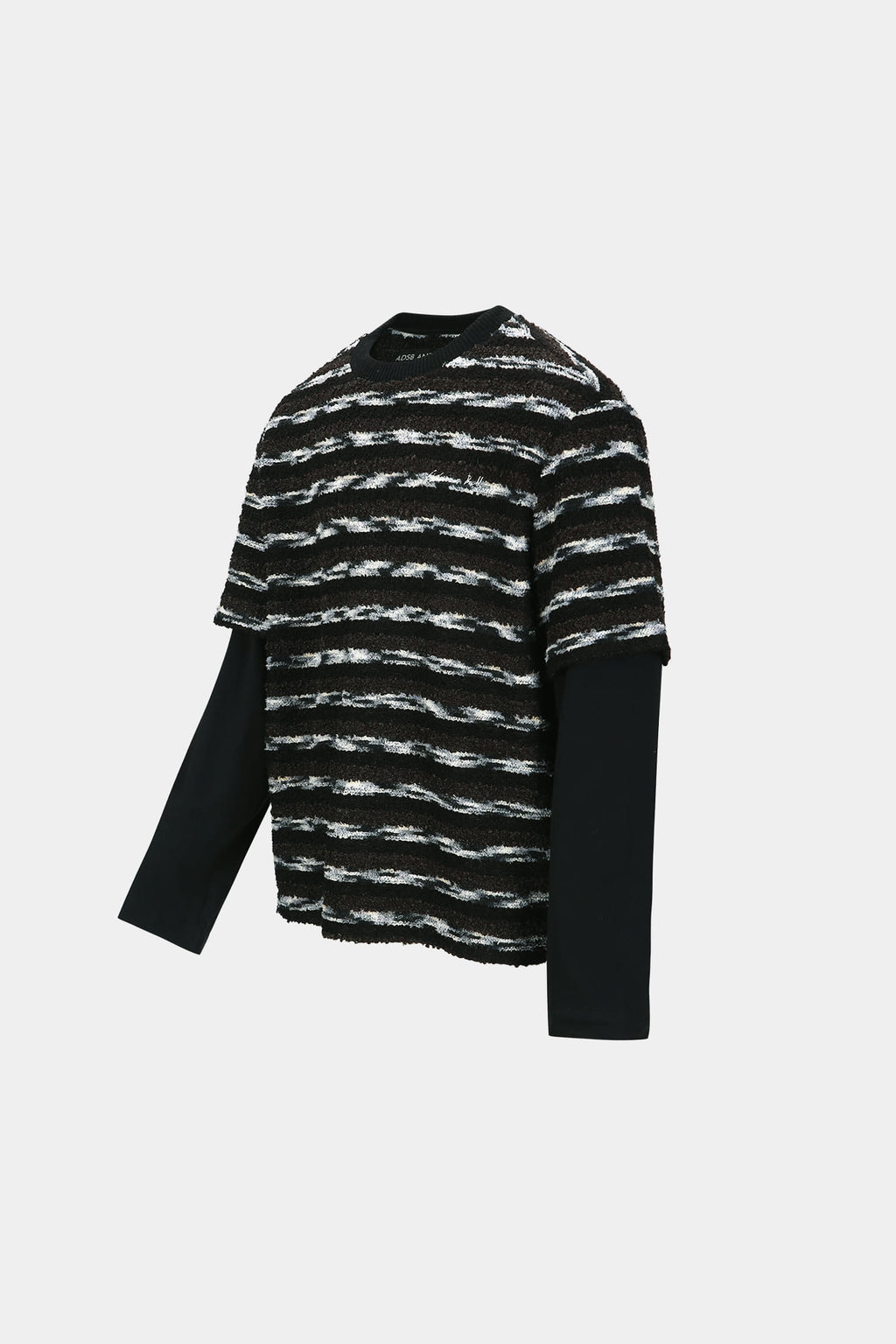 Andersson Bell - Unisex Stripe Layered Sweater (Black/Brown) product image 9 | TRAB K-Fashion Australia