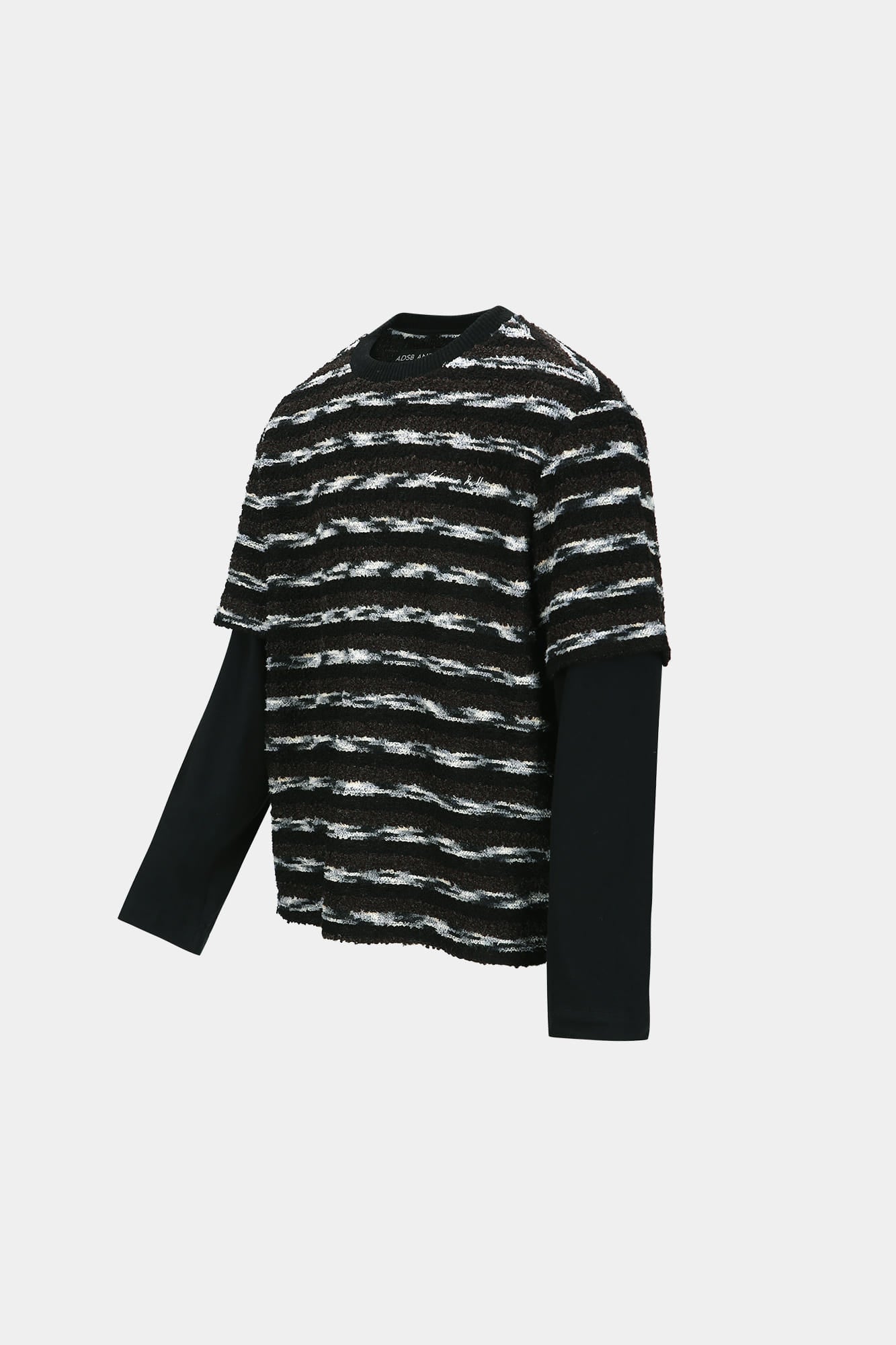 Andersson Bell - Unisex Stripe Layered Sweater (Black/Brown) product image 9 | TRAB K-Fashion Australia