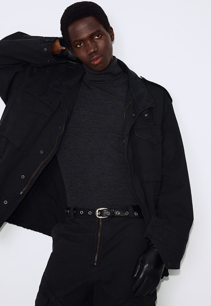 Tonywack - Garment-Dyed Gabardine Oversized Military Jacket (Carbon Pigment) product image 9 | TRAB K-Fashion Australia